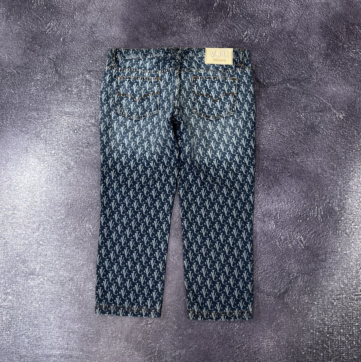Versace Versace Jeans Couture Monogram Rare Luxury Cropped Jeans Size 29" - 1 Thumbnail