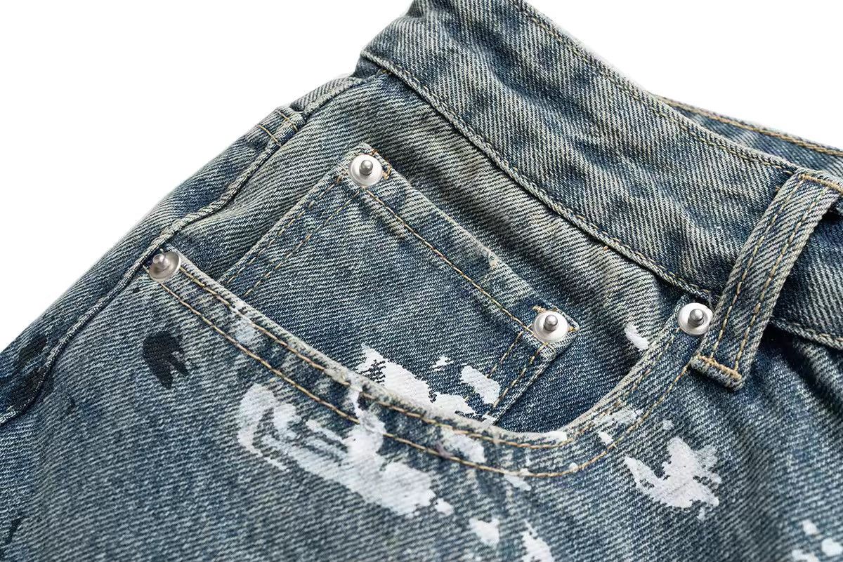 Designer Design Distressed Graffiti Printed Wide Leg Baggy Shorts Size US 32 / EU 48 - 7 Thumbnail