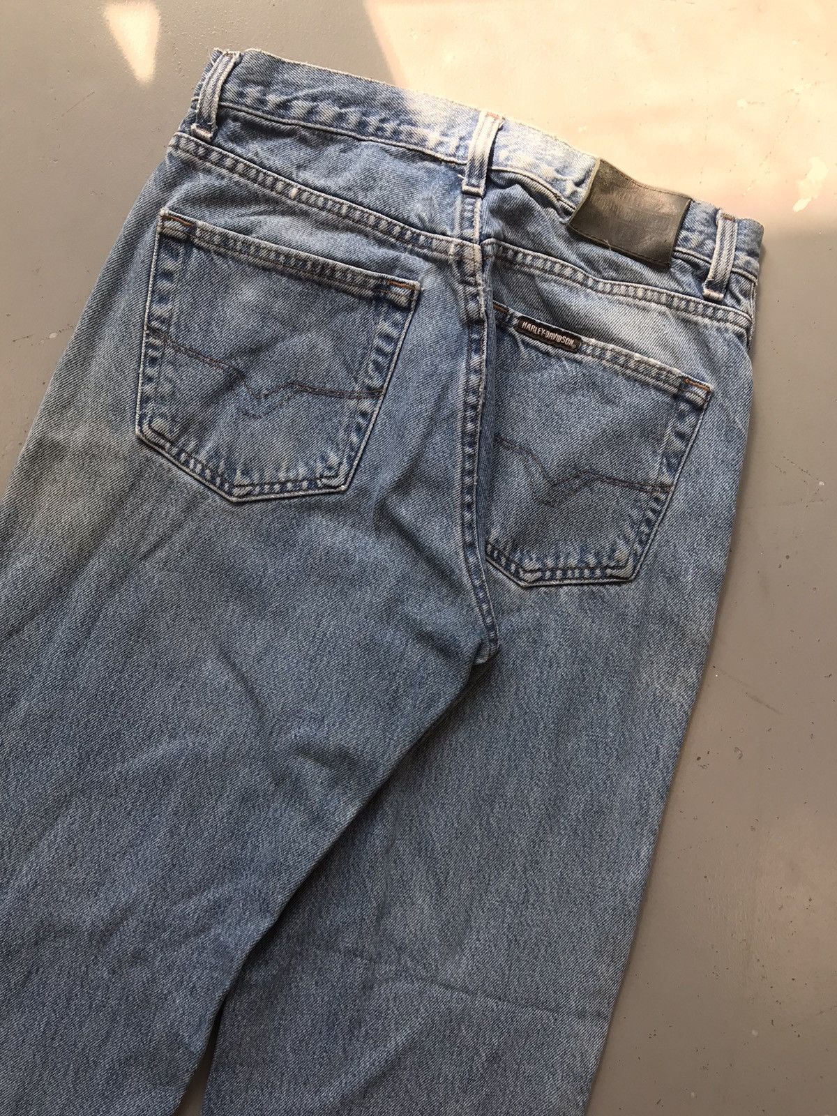 Harley Davidson × Vintage Vintage Harley Davidson distressed denim Size US 31 - 14 Thumbnail
