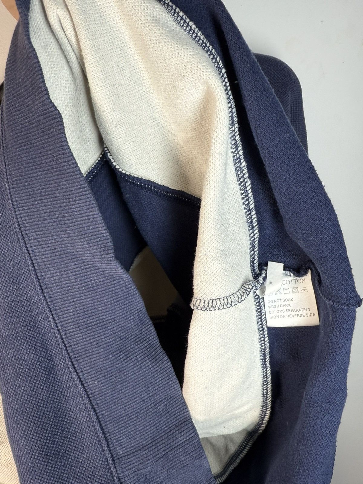 Yves Saint Laurent Pique YSL Crewneck Navy/White Striped YSL Sweatshirt Size US XL / EU 56 / 4 - 10 Thumbnail