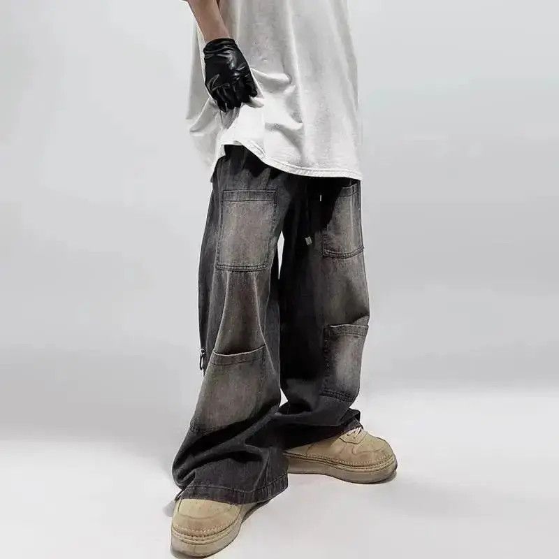 Japanese Brand Hip Hop Iron Ring Wide Leg Jeans Size US 32 / EU 48 - 3 Thumbnail