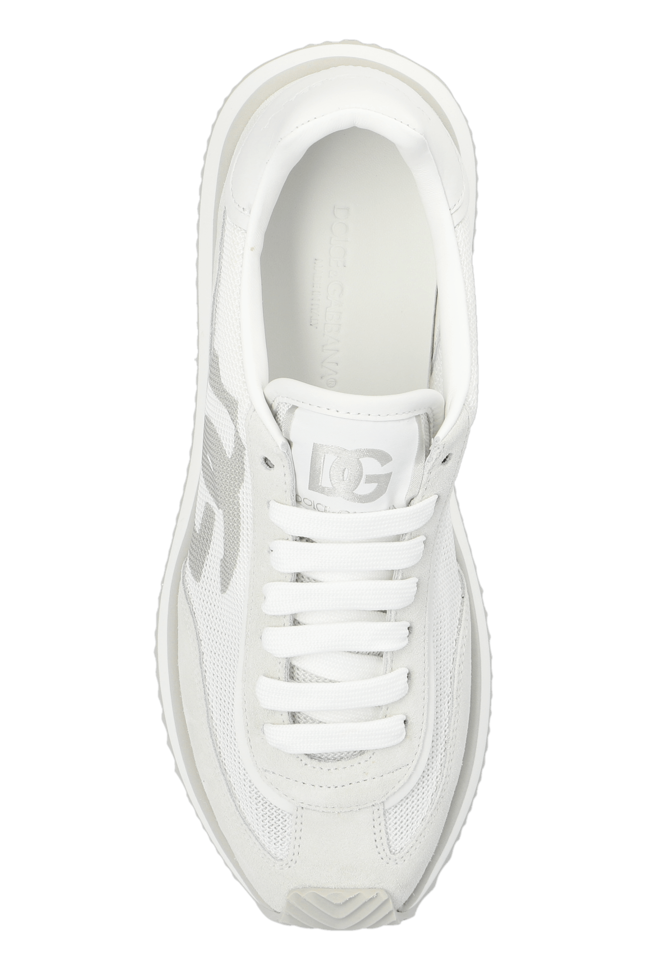Dolce & Gabbana o1s22i1n0225 Leather Low-Top Sneakers in White/Light Grey Size US 8 / IT 38 - 6 Thumbnail