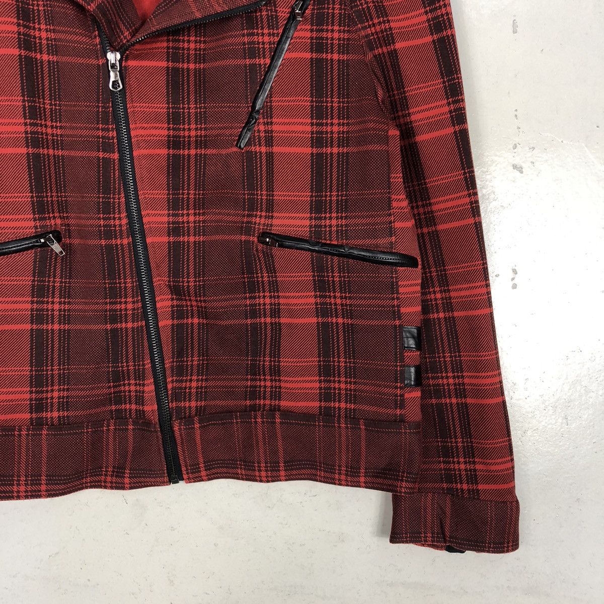 Japanese Brand ROCKSTAR DOUBLE COLLAR CHECKERED JACKET Size US M / EU 48-50 / 2 - 4 Thumbnail