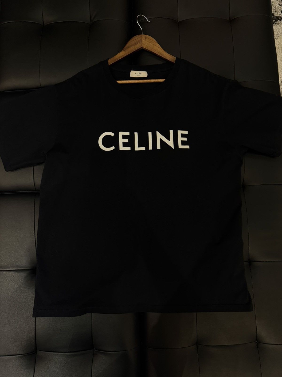 Celine Size XL - Celine Loose Cotton Tee Black Size US XL / EU 56 / 4 - 1 Thumbnail