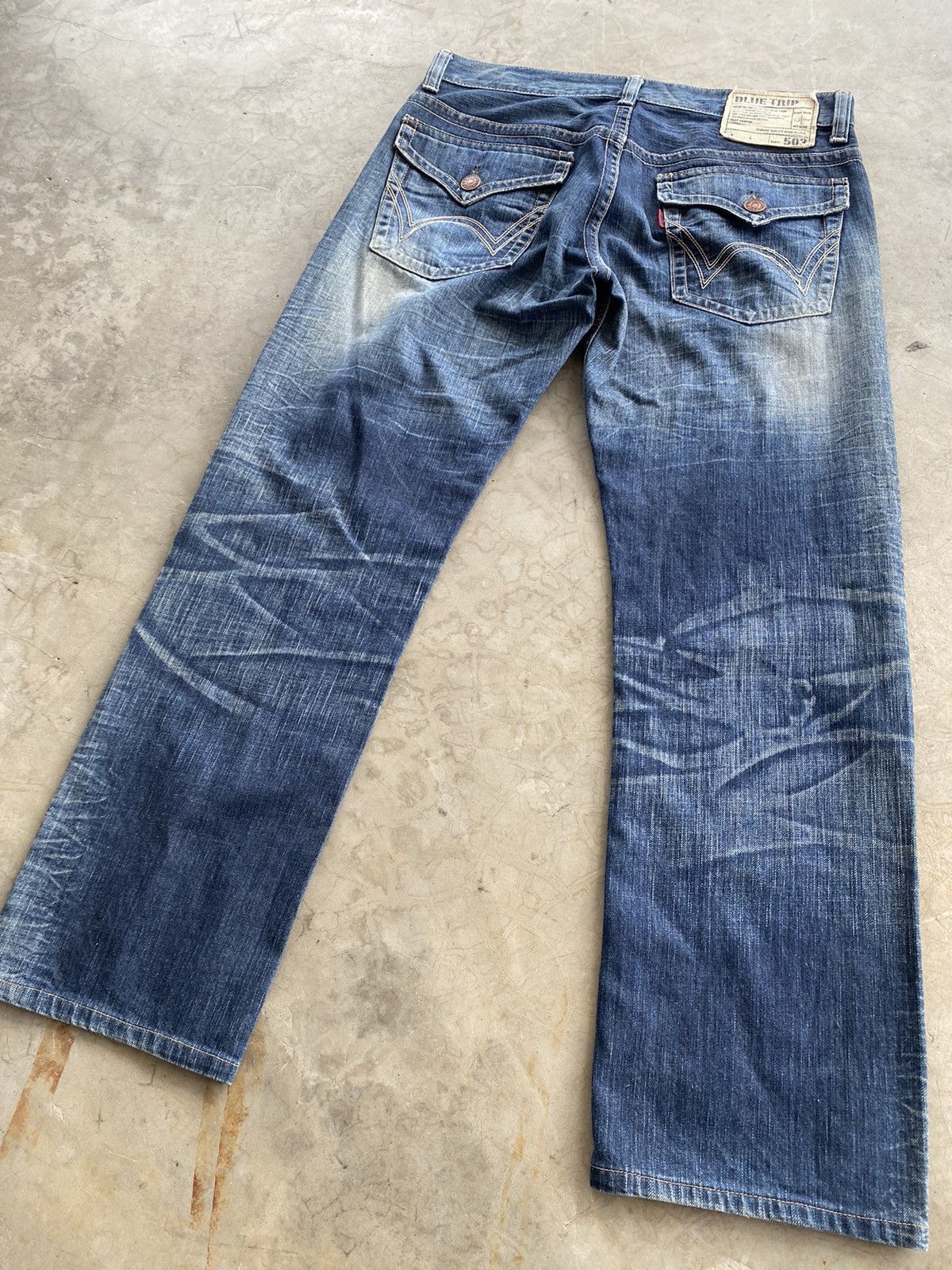 Edwin × Japanese Brand Baggy Jeans Vintage Edwin 503 Distressed Size US 34 / EU 50 - 3 Thumbnail