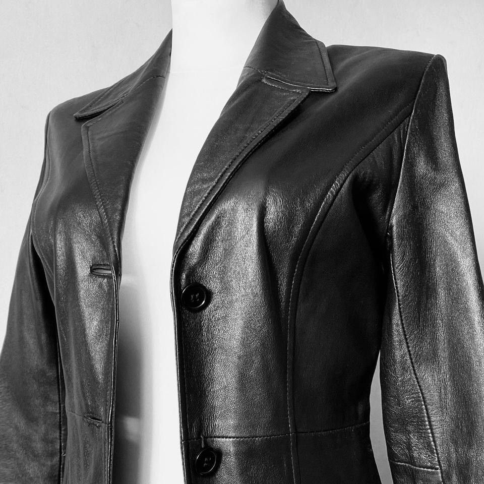 Vintage Super long Avant Garde Matrix leather maxi coat Size M / US 6-8 / IT 42-44 - 3 Thumbnail