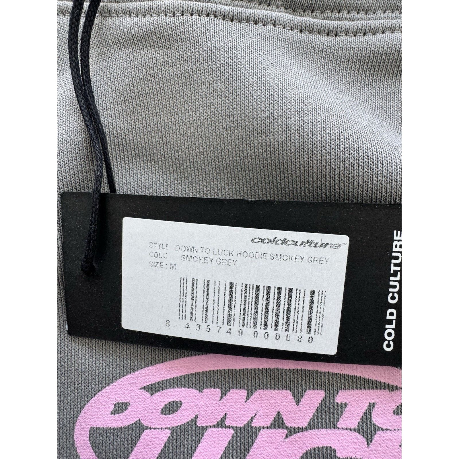 Other Cold Culture Down To Luck Hoodie Smoke Grey Medium NWT Size US M / EU 48-50 / 2 - 5 Thumbnail
