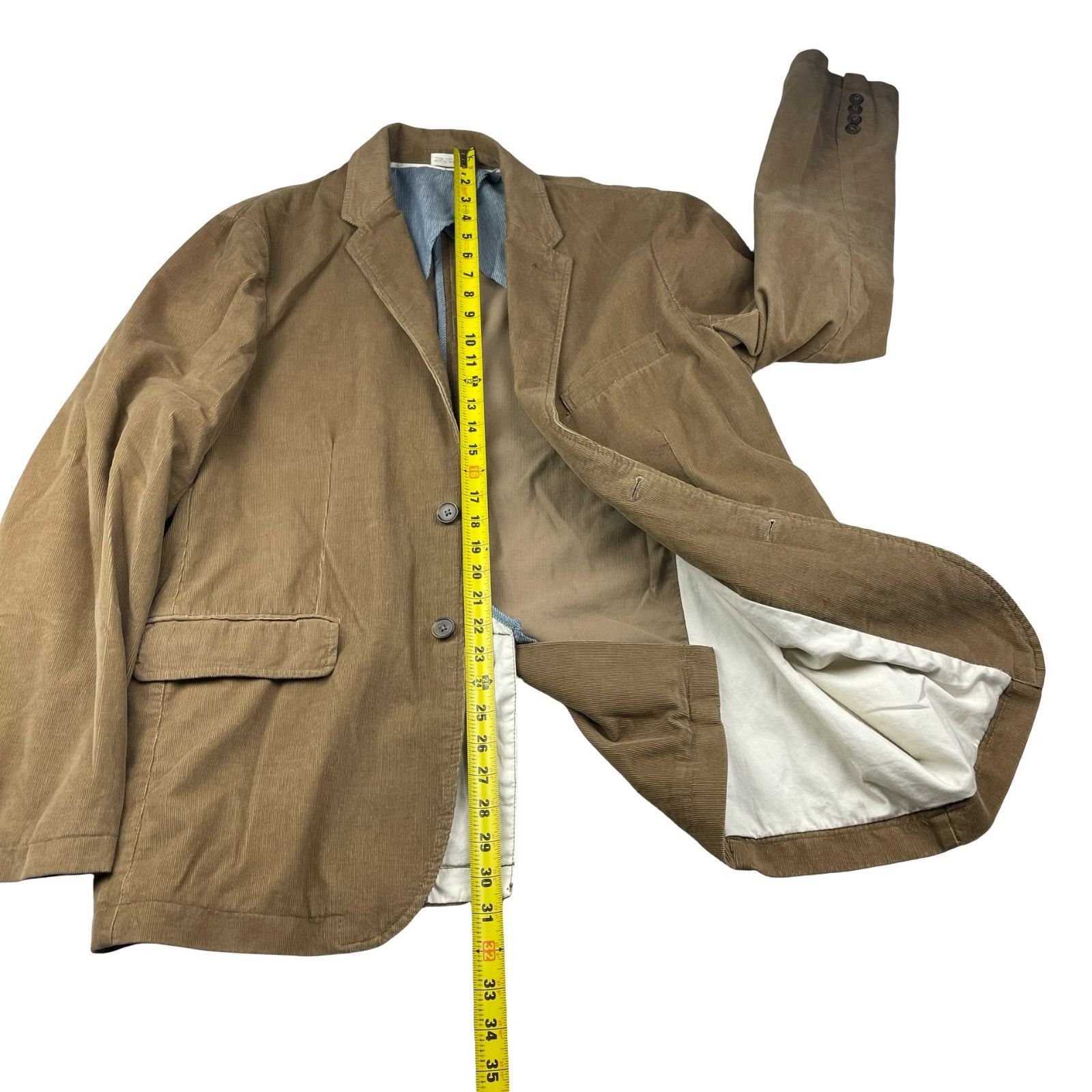 J.Crew J.Crew Men's 100% Cotton Corduroy 2-Button Blazer Khaki/Tan Size US L / EU 52-54 / 3 - 10 Thumbnail