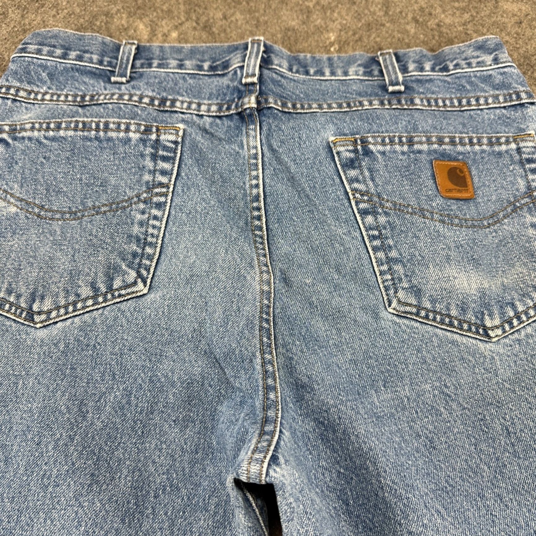 Carhartt Carhartt Jeans Men 36x32 Blue Traditional Fit Straight Light Wash Denim B180 STW Size US 36 / EU 52 - 6 Thumbnail