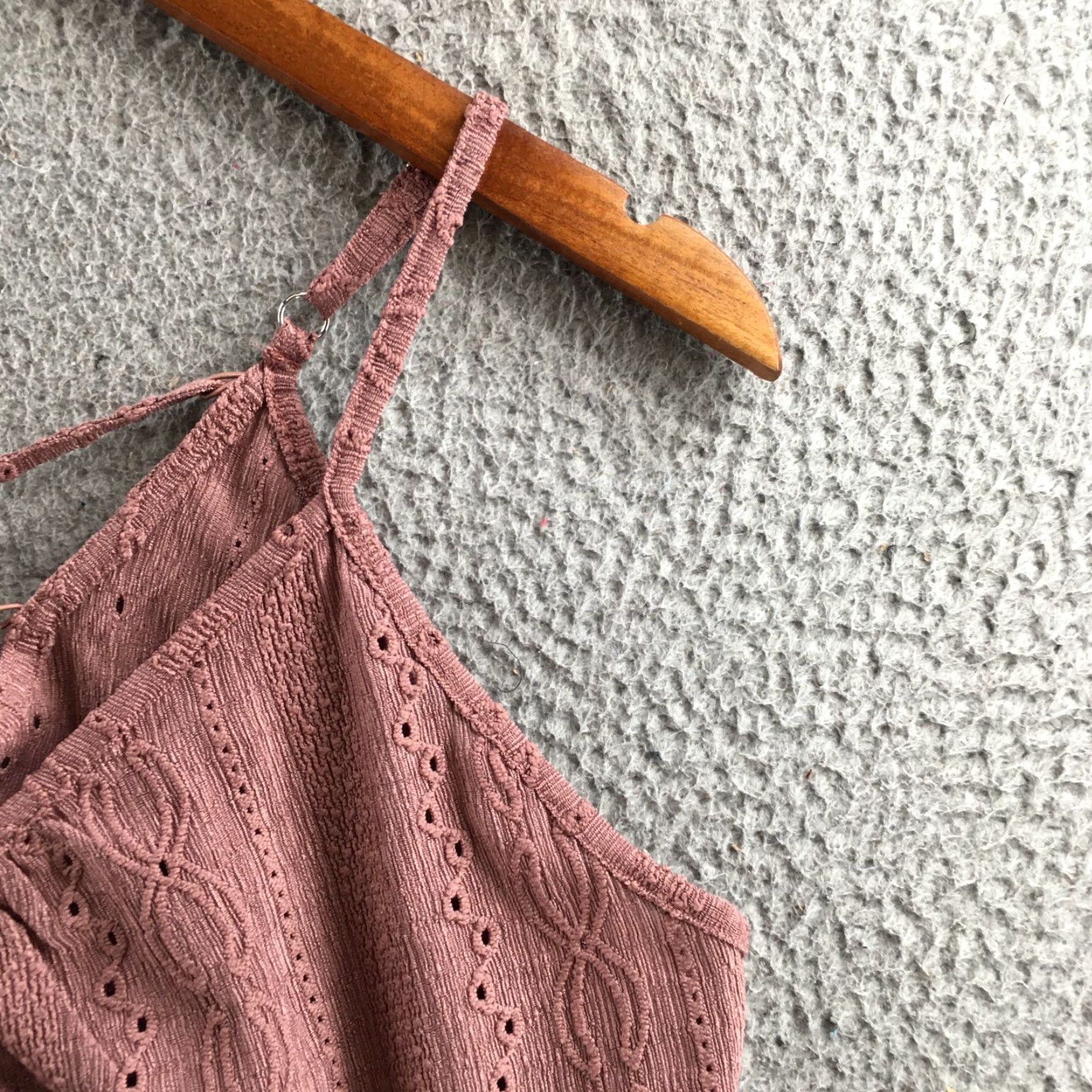 Vintage Maurices Tank Top Womens M Brown Sleeveless Criss Cross Eyelet Knit NEW Size M / US 6-8 / IT 42-44 - 4 Thumbnail