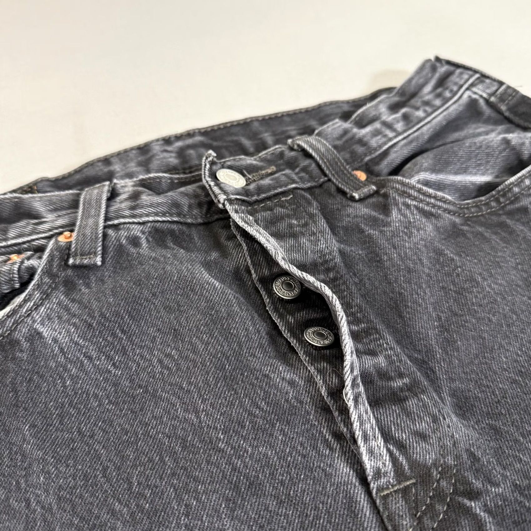 Levi's Levi's Jeans Mens 32x30 Black 501 Straight Fit Distressed Denim Pants Western Y2K Size US 32 / EU 48 - 3 Thumbnail