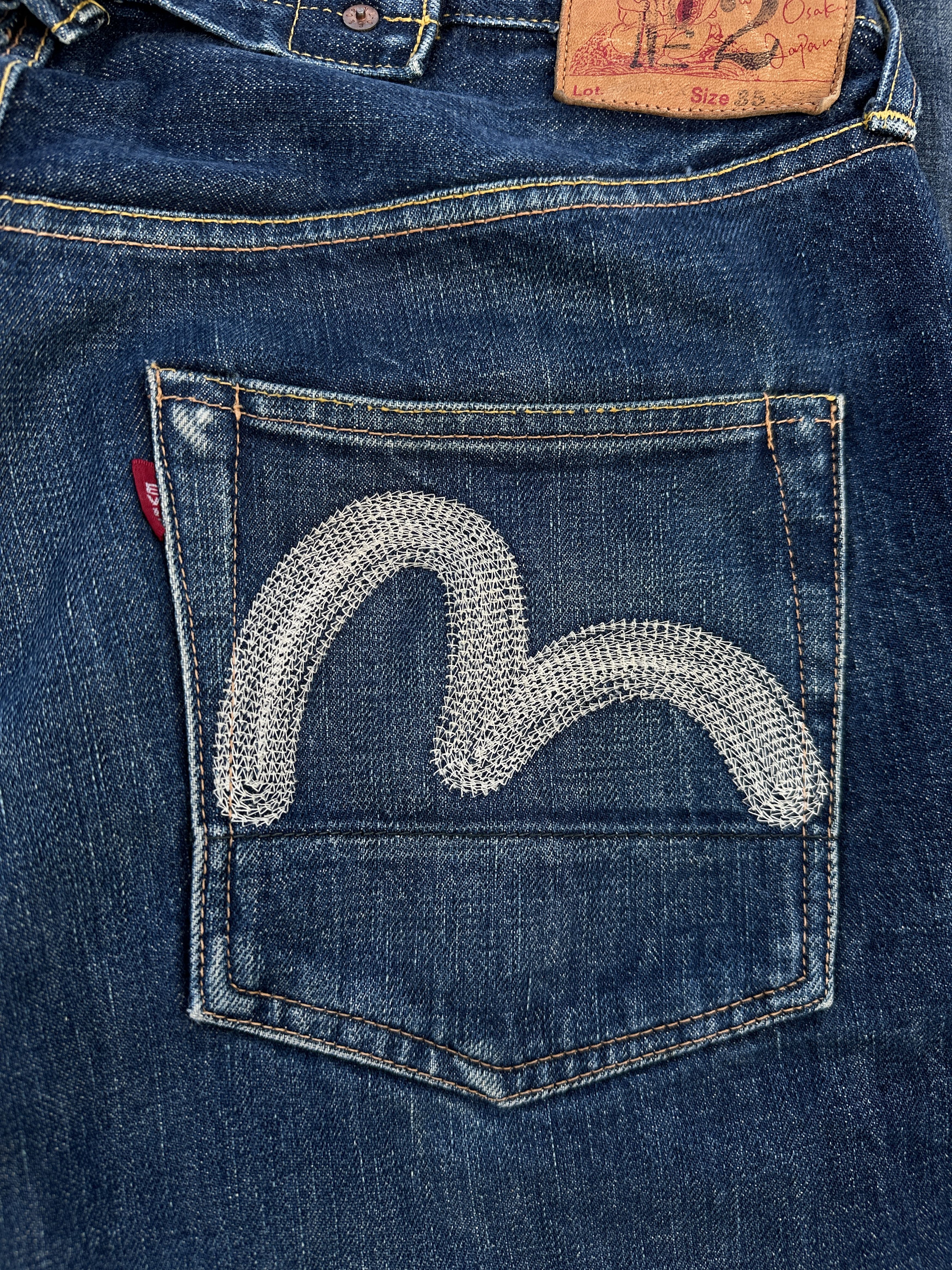 Evisu Buckle Back No2 2000s Selvedge seagulls back cinch denim 501 Size US 35 - 6 Thumbnail