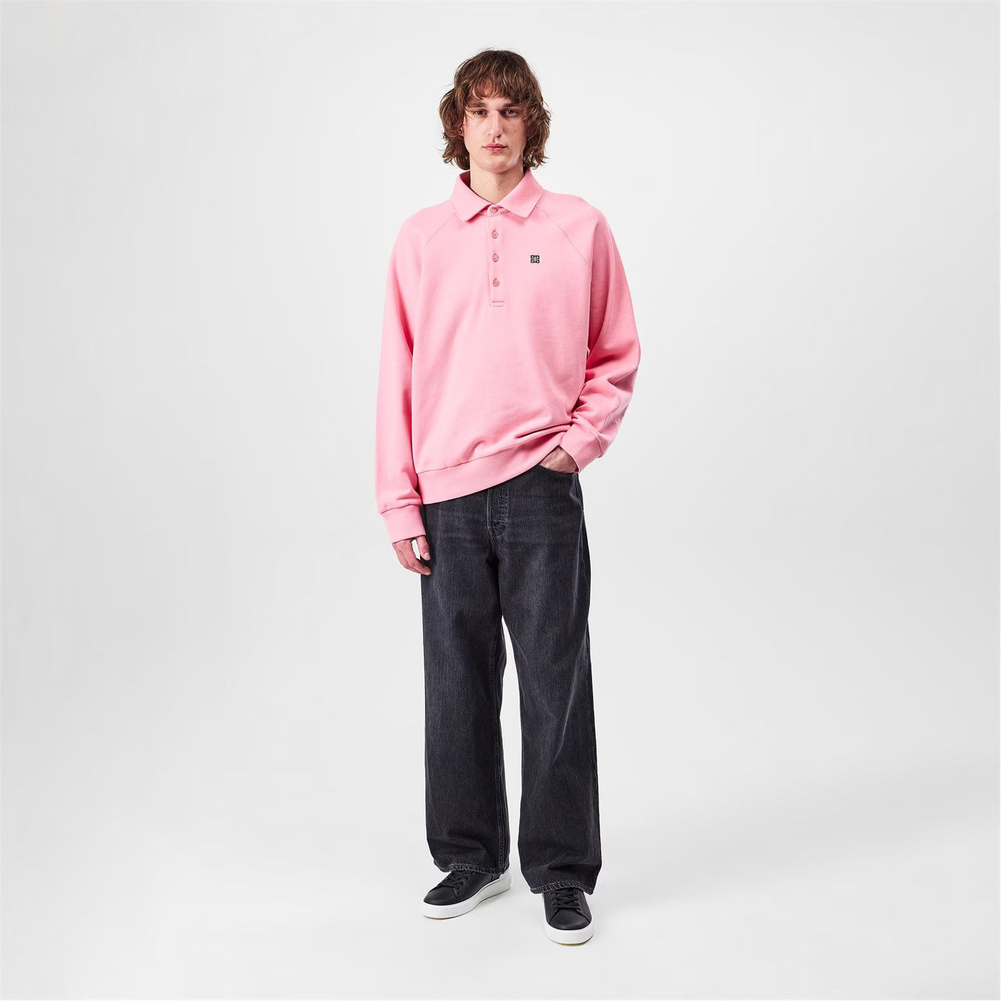 Givenchy o1g2r1mq0426 Long Sleeve Tailored Fit Polo Shirt in Pink Size US M / EU 48-50 / 2 - 4 Thumbnail