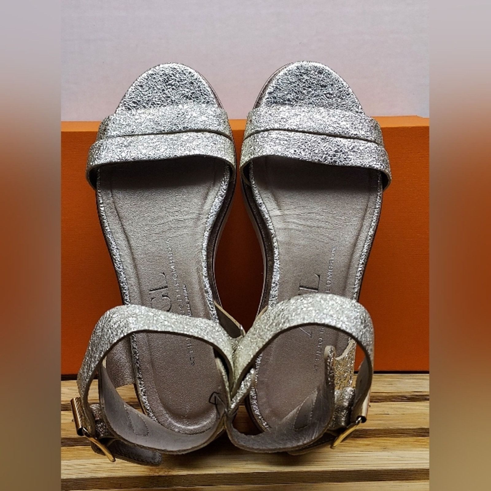AGL AGL Womens Platinum Quarter Strap Platform Sandal Size 36(6) Size US 6 / IT 36 - 8 Thumbnail
