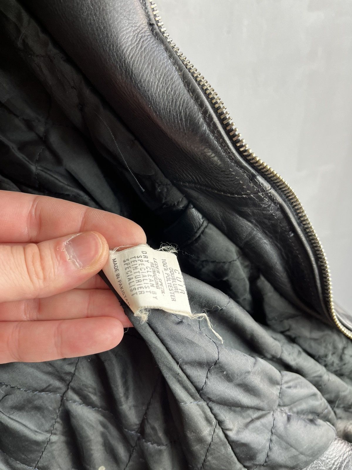 Genuine Leather × Leather × Vintage Leather Jacket vintage 90s Kurt Cobain style Size US L / EU 52-54 / 3 - 17 Thumbnail