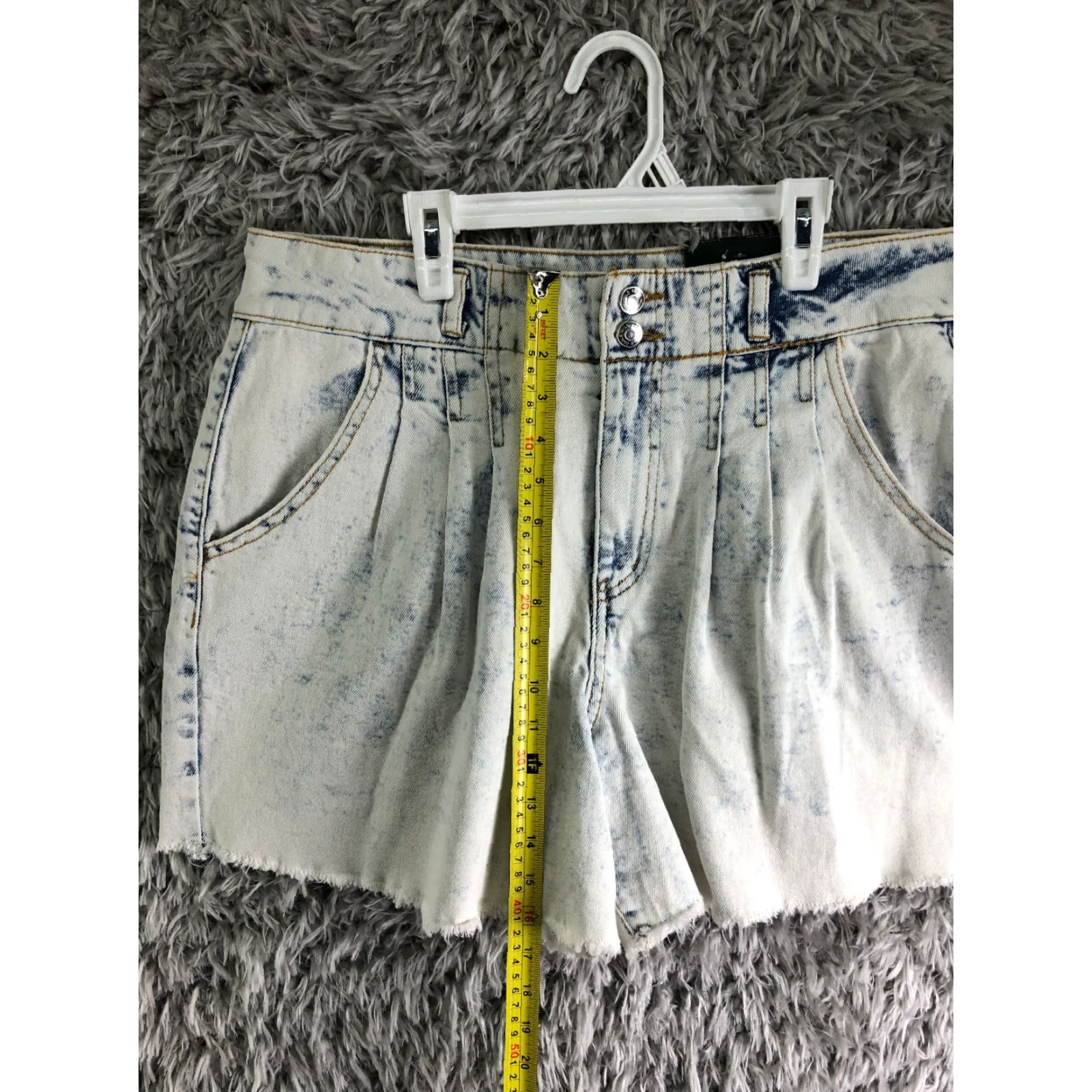 Vintage Wild Fable Highest Rise A-Line Shorts Womens Size 12 Blue Denim Jean Shorts Size 34" / US 12 / IT 48 - 3 Thumbnail