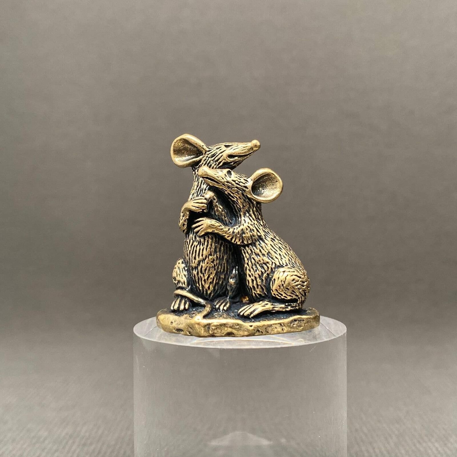 Other Brass Figurine of Two Embracing Mice Miniature Size ONE SIZE - 1 Thumbnail