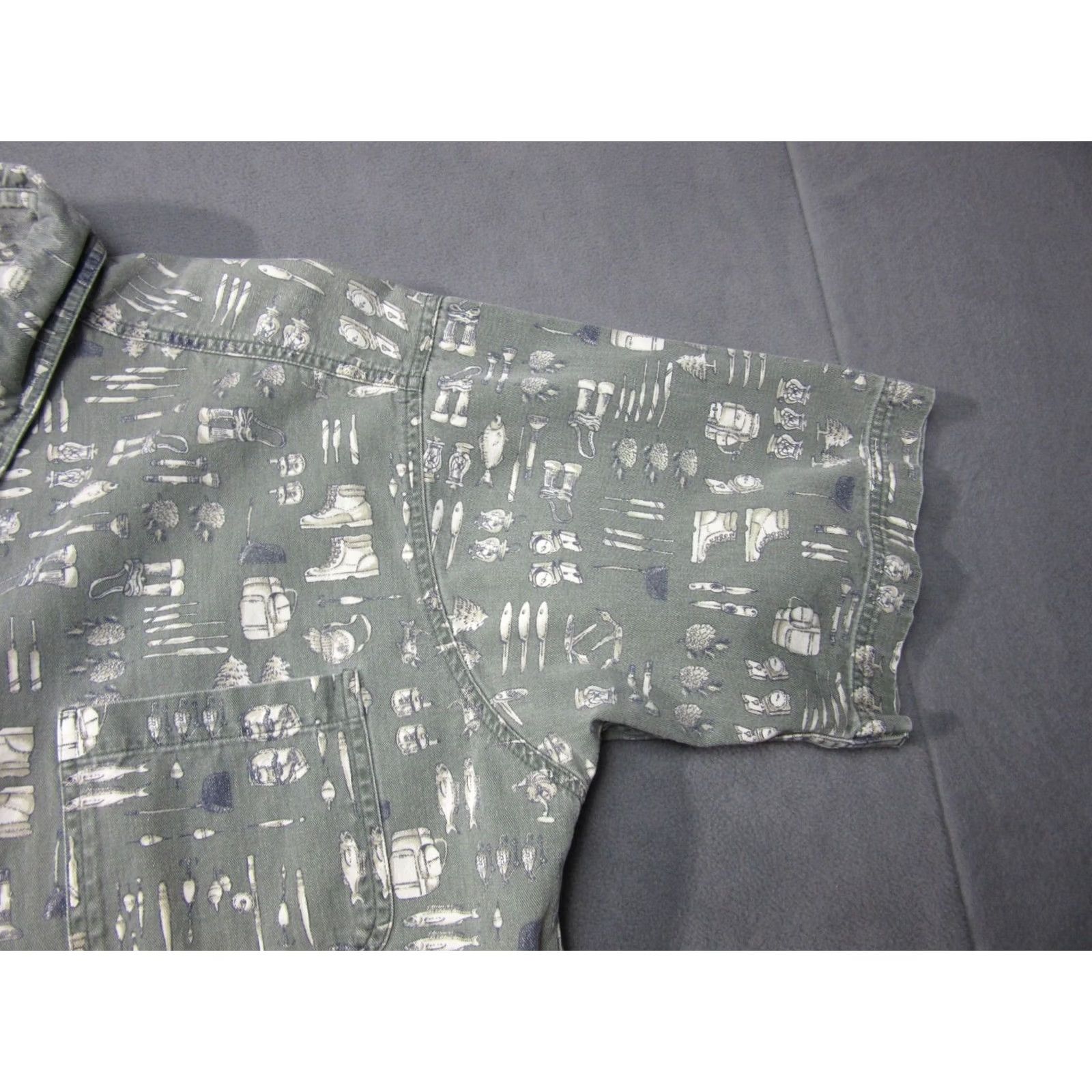 Vintage VINTAGE Woolrich Shirt Mens Large Green Fishing Camping Outdoor All Over Print Size US L / EU 52-54 / 3 - 4 Thumbnail