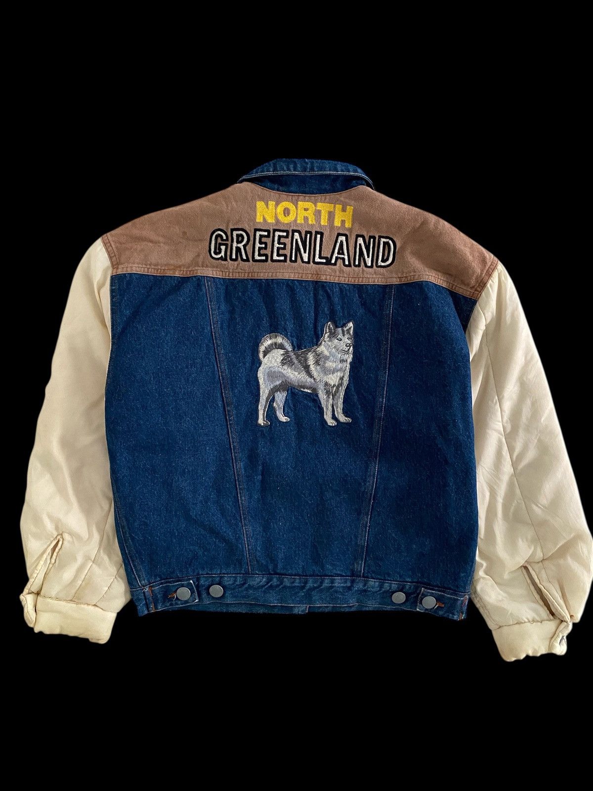 Hysteric Glamour KRIZIA JEANS BIG LOGO MYSTERY AND ADVENTURE DENIM JACKET Size US L / EU 52-54 / 3 - 9 Thumbnail