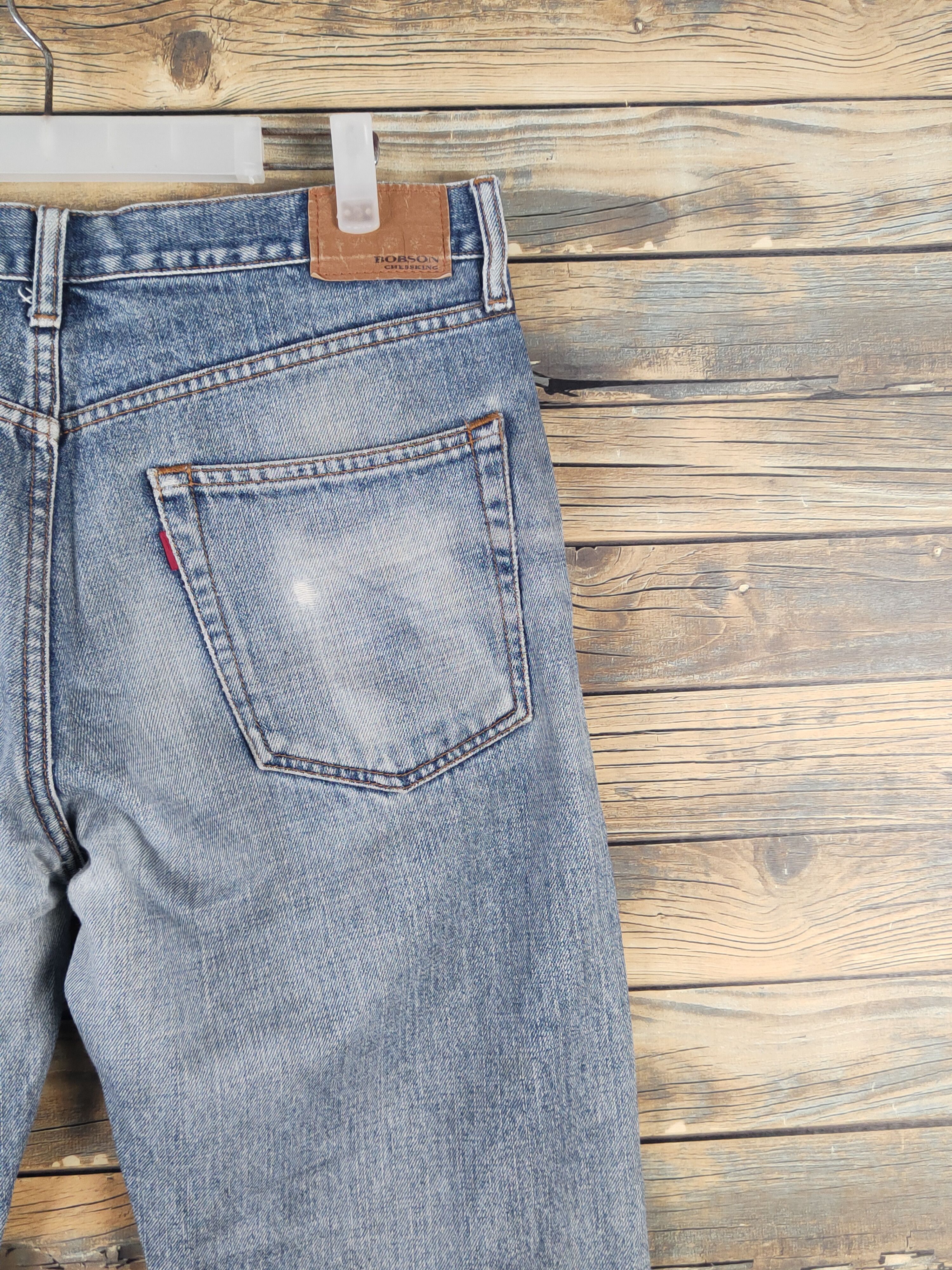 Vintage Bobson Blue Distressed Ripped denim Jeans #W1881 Size US 34 / EU 50 - 11 Thumbnail