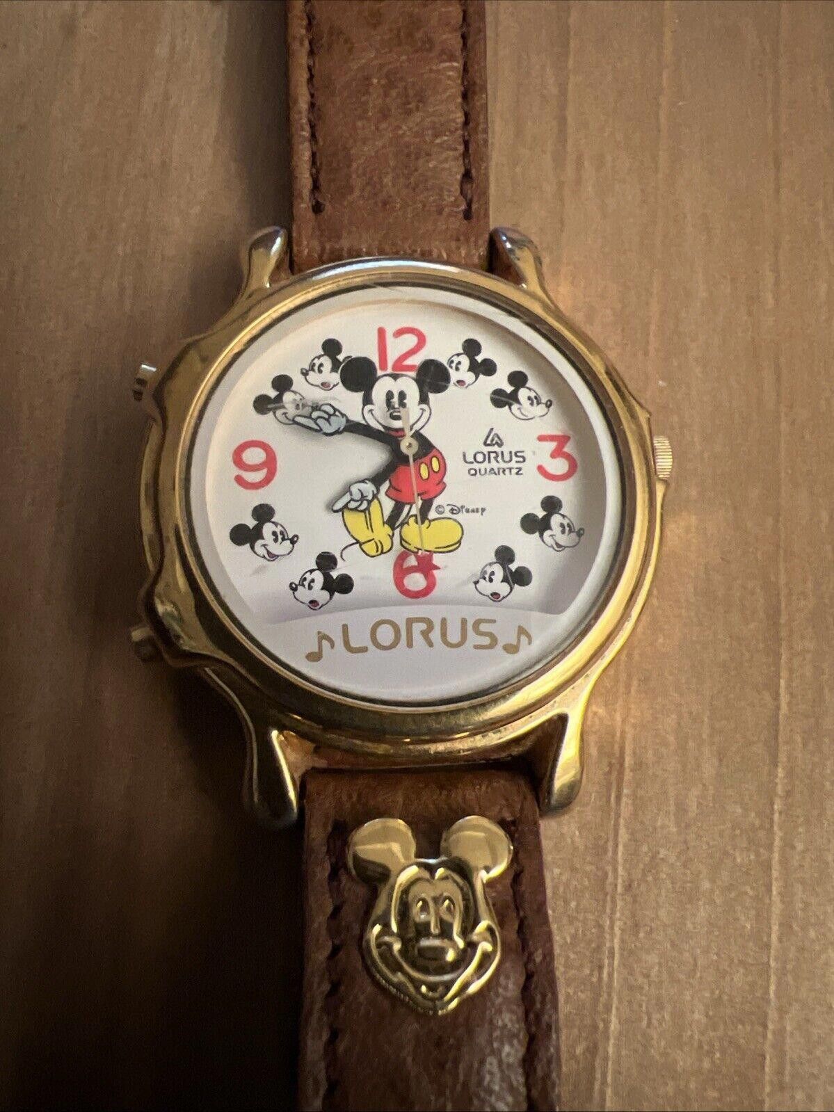Designer Vintage Lorus Mickey Mouse Musical Watch New Battery Size ONE SIZE - 1 Thumbnail