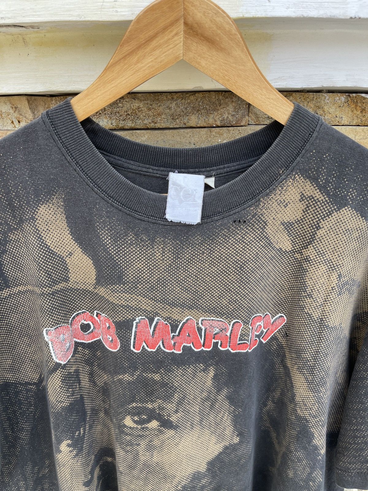 Bob Marley Vtg90s Thrashed🔥BobMarley Rastaman Vibration🔥AOP Faded Tee Size US XL / EU 56 / 4 - 3 Thumbnail