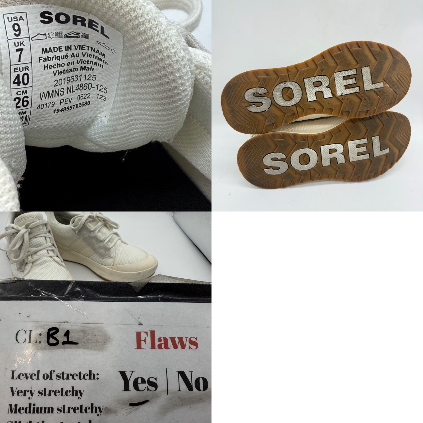 SOREL Sorel Womens Out 'N About III Waterproof Sneakers Size 9 White Low Top Lace Up Size M / US 6-8 / IT 42-44 - 9 Thumbnail