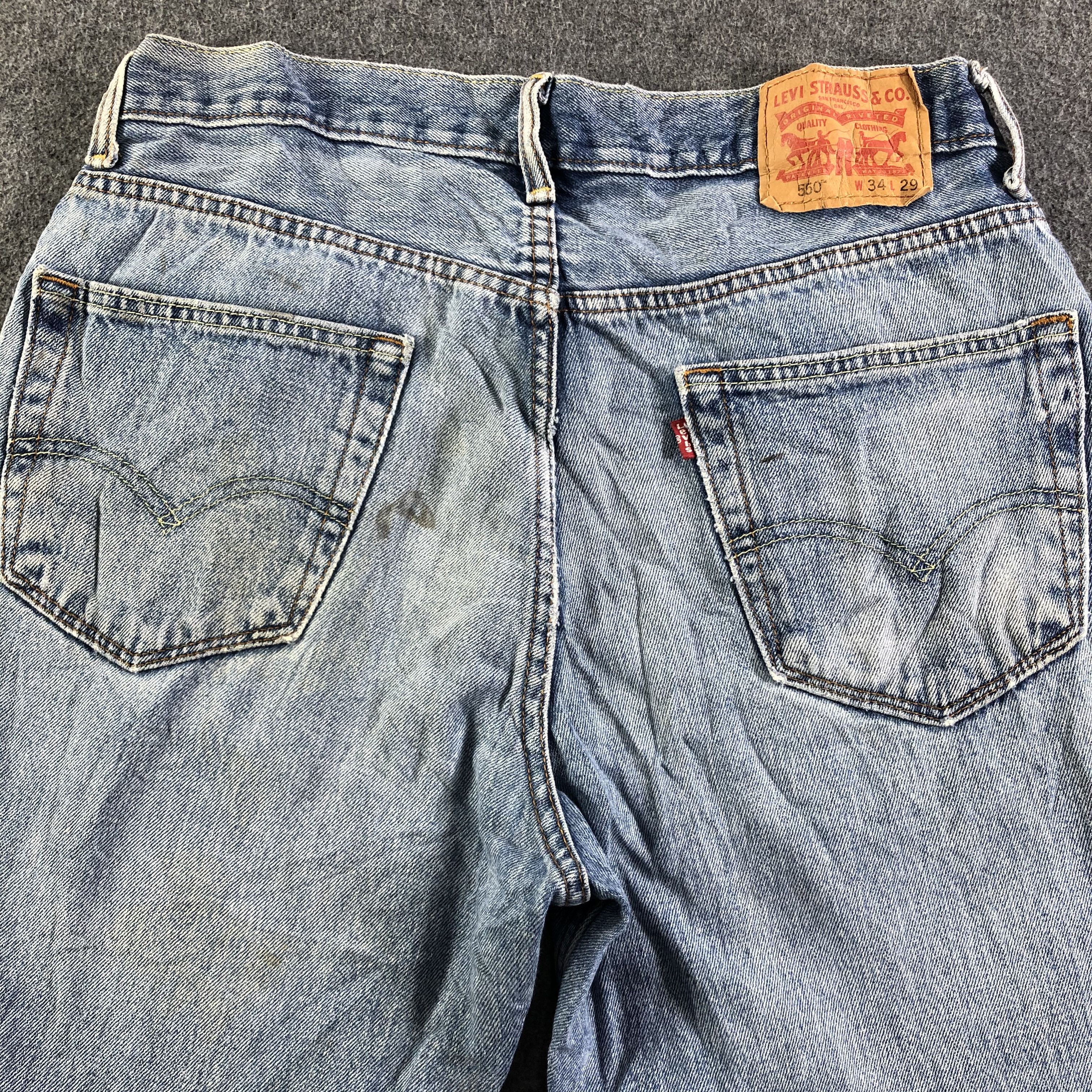 Levi's Vintage Blue Wash Levis 550 Jeans-J3095 Size US 34 / EU 50 - 4 Thumbnail