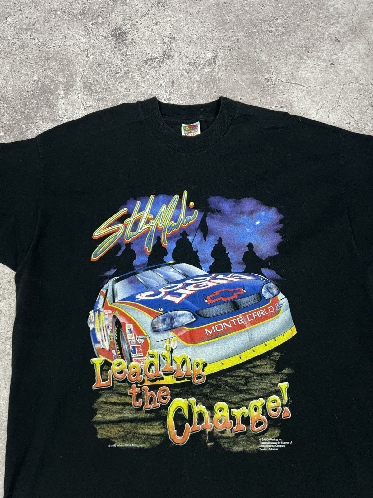 Fruit Of The Loom Vintage 1998 NASCAR Sterling Marlin T-shirt 90s Tee Size US XL / EU 56 / 4 - 6 Thumbnail