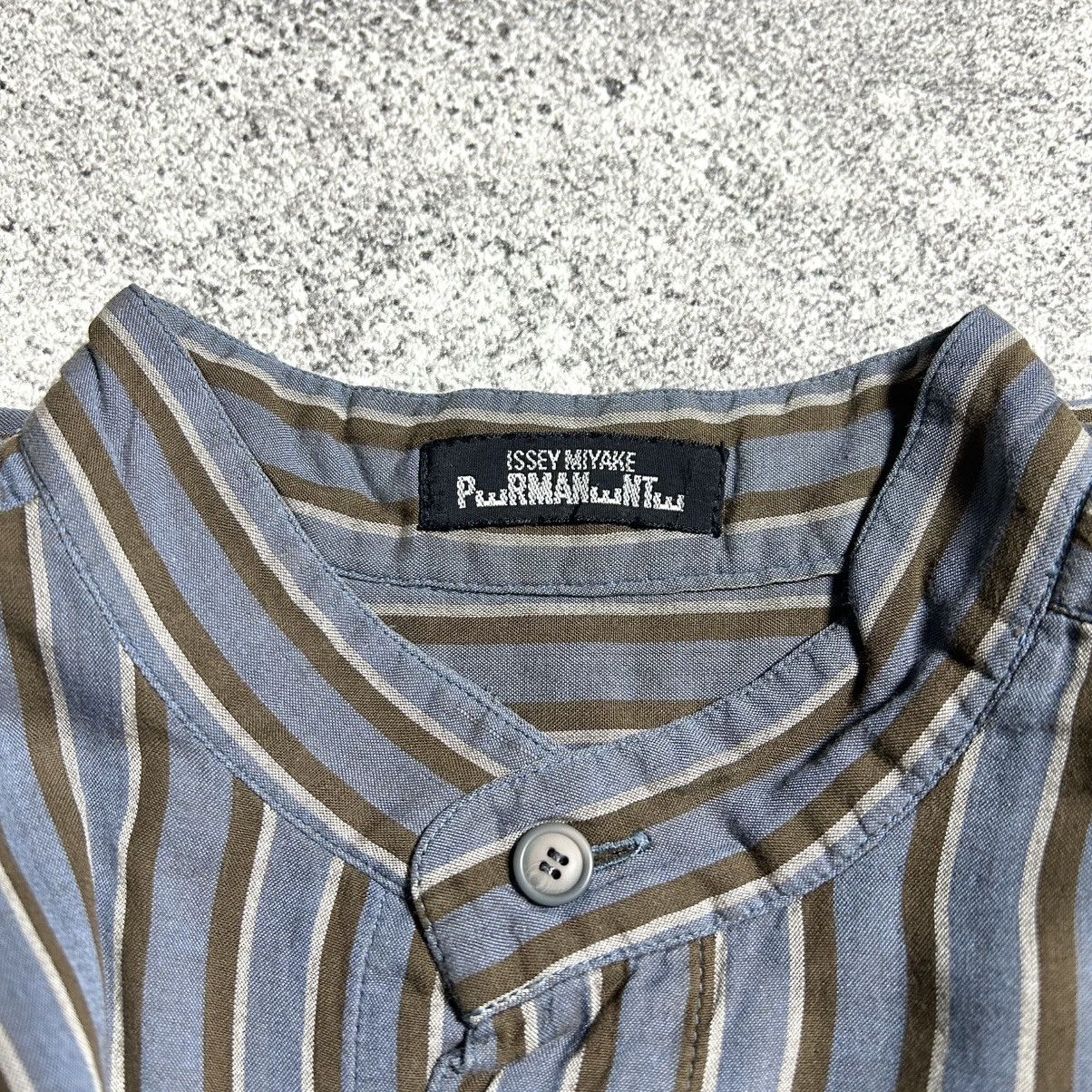 Issey Miyake 80s Issey Miyake Permanente Shangai Stripe Shirt Size US XL / EU 56 / 4 - 8 Thumbnail