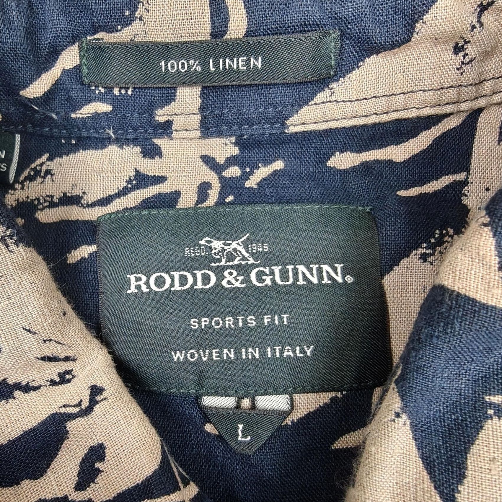 Rodd & Gunn Rodd & Gunn Shirt Mens L Blue Palm Tree Linen Short Sleeve Button Up Casual Size US L / EU 52-54 / 3 - 3 Thumbnail