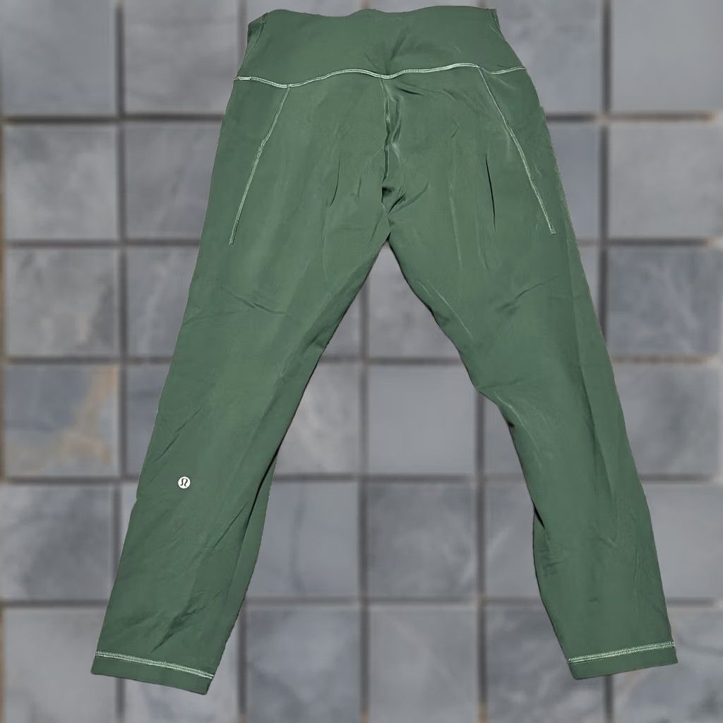 Lululemon VINTAGE Lululemon Leggings Womens 14 Wunder Train High Rise Pockets 25" Green W5EPSS Size 36" / US 14 / IT 50 - 1 Thumbnail