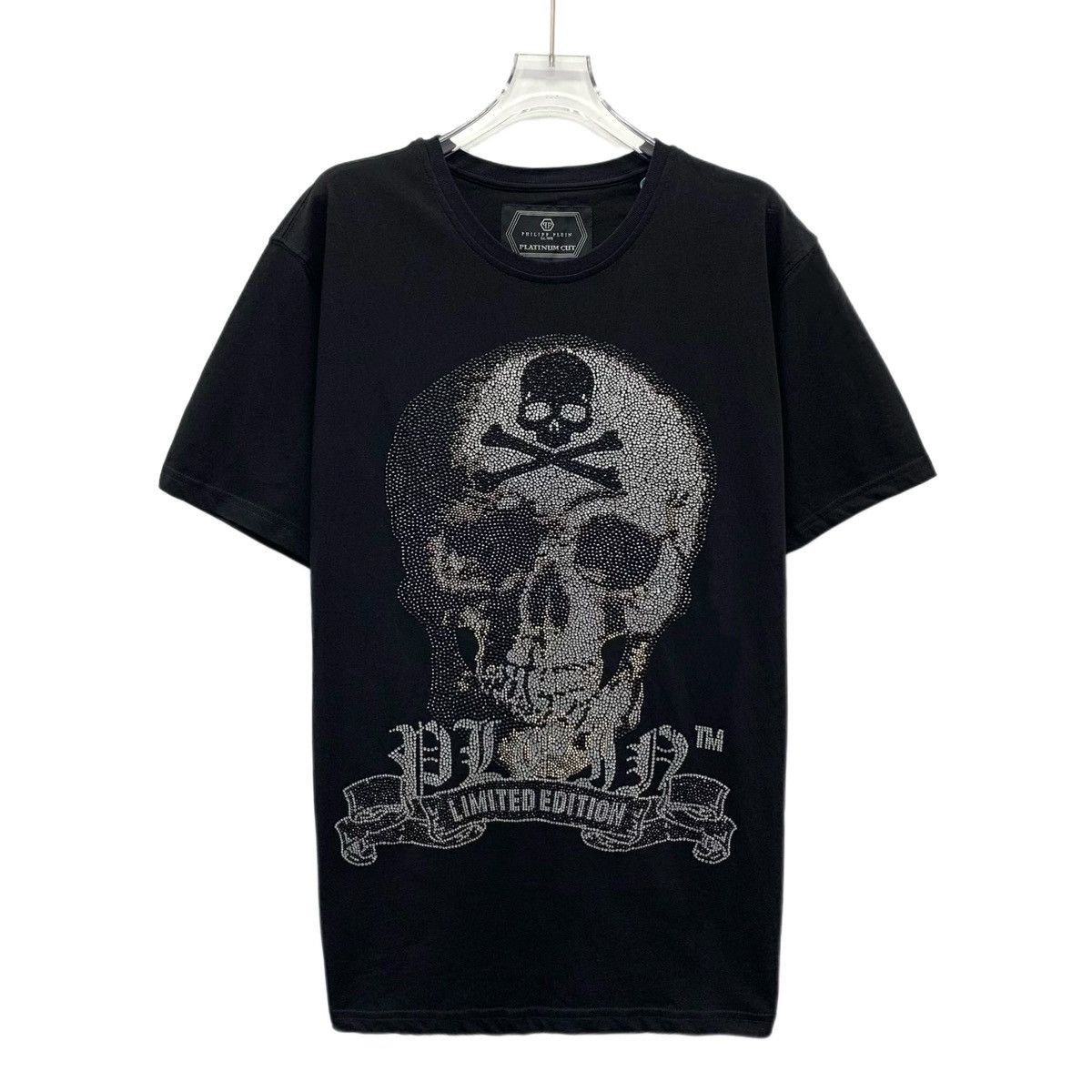 Philipp Plein Philipp Plein Black Cotton Crew Neck T-shirt K26WX Size US XL / EU 56 / 4 - 1 Thumbnail