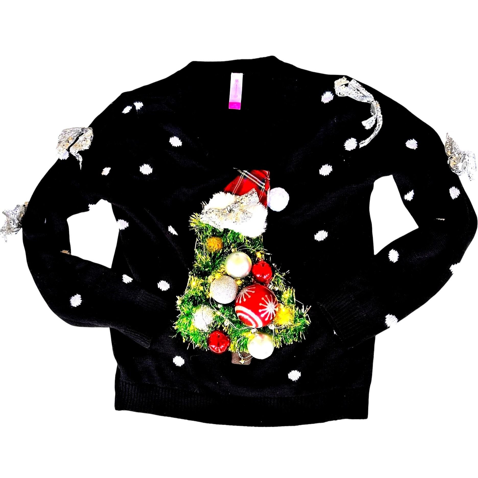 Vintage VTG No Boundaries Ugly Christmas Sweater Juniors Large n Size L / US 10 / IT 46 - 1 Thumbnail