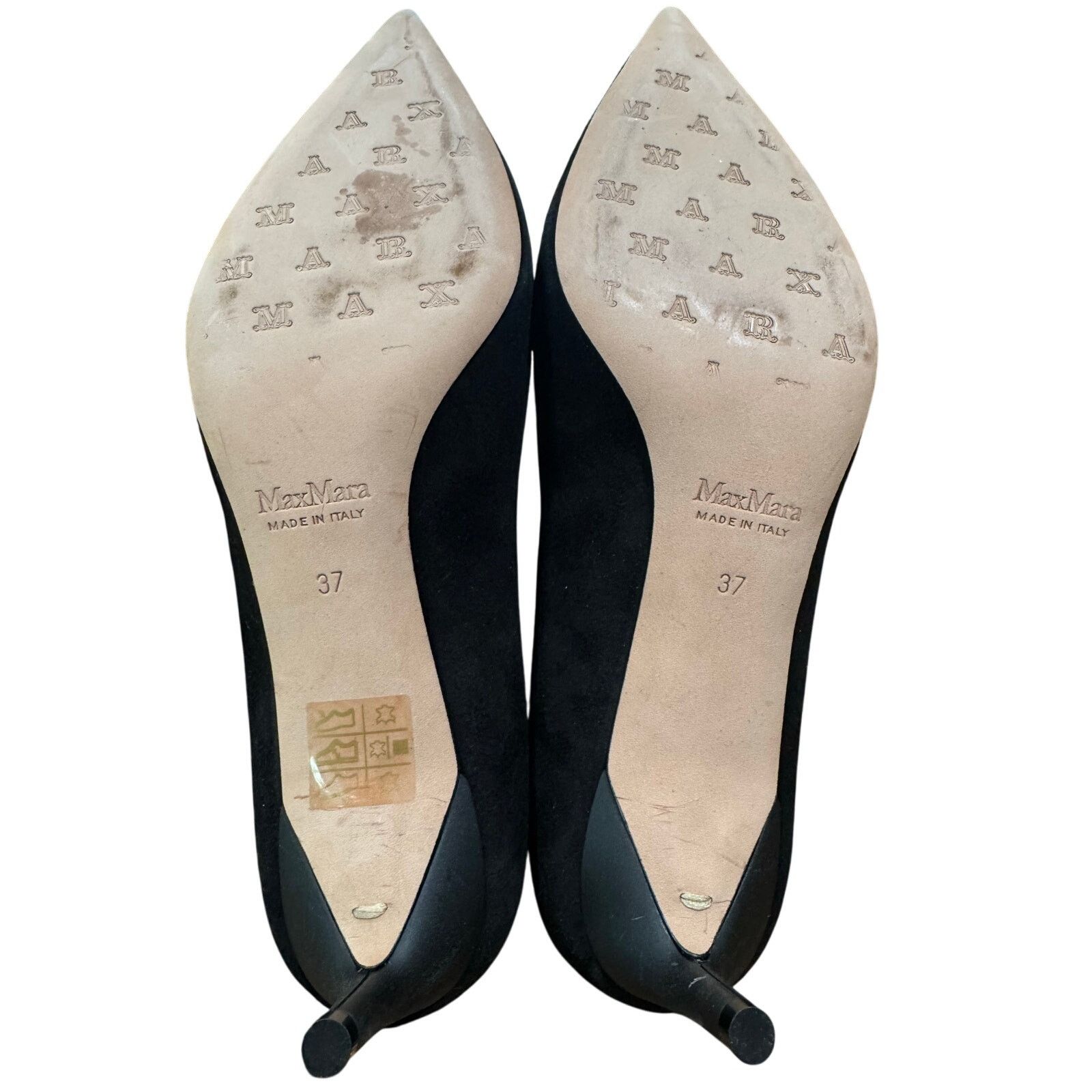 Max Mara Max Mara Court Black Suede Pumps sz. 37 EU (Runs Big) Size US 8 / IT 38 - 5 Thumbnail