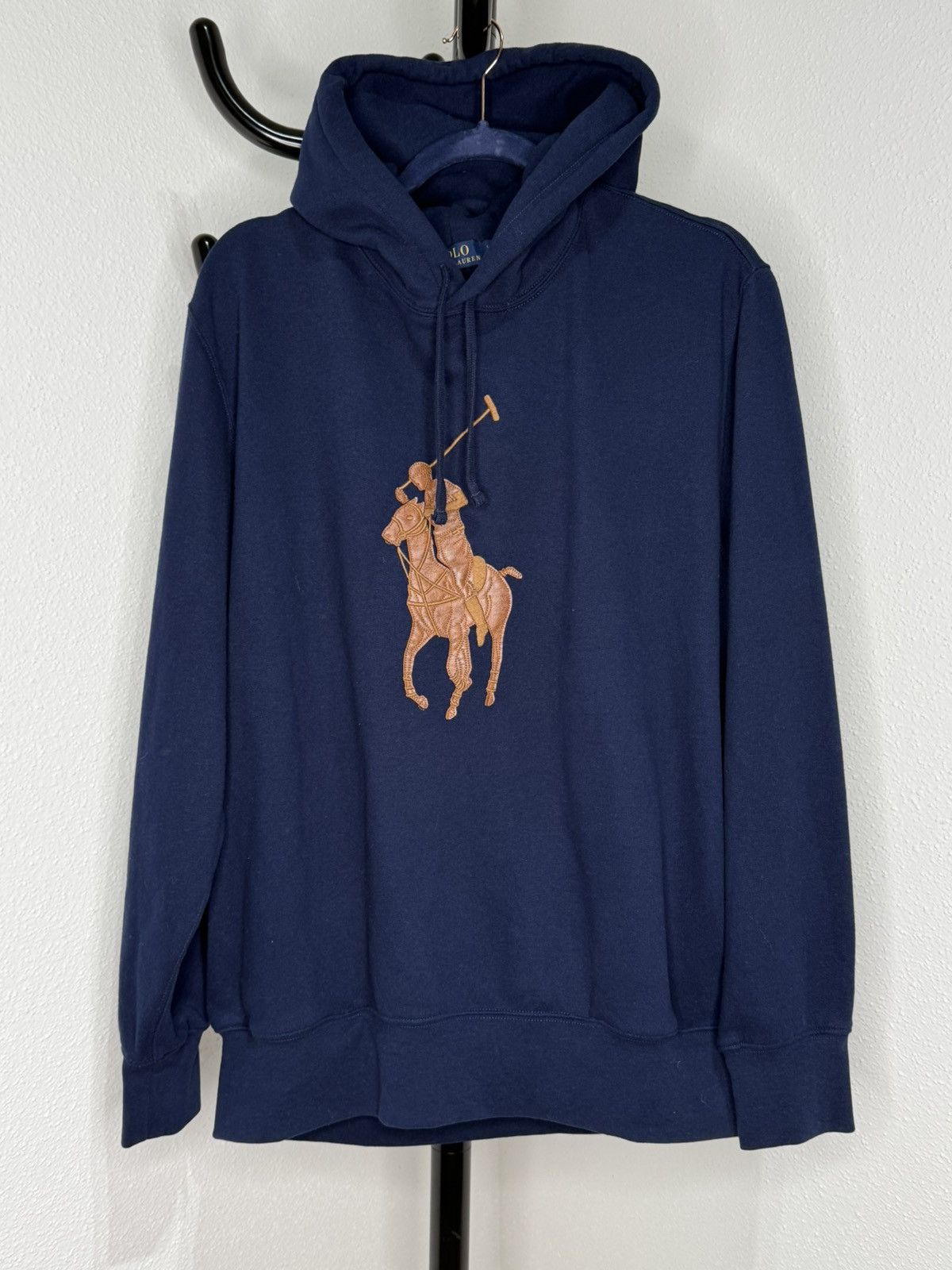 Polo Ralph Lauren Polo Ralph Lauren The RL Fleece Leather Big Pony Hoodie Size US L / EU 52-54 / 3 - 1 Thumbnail
