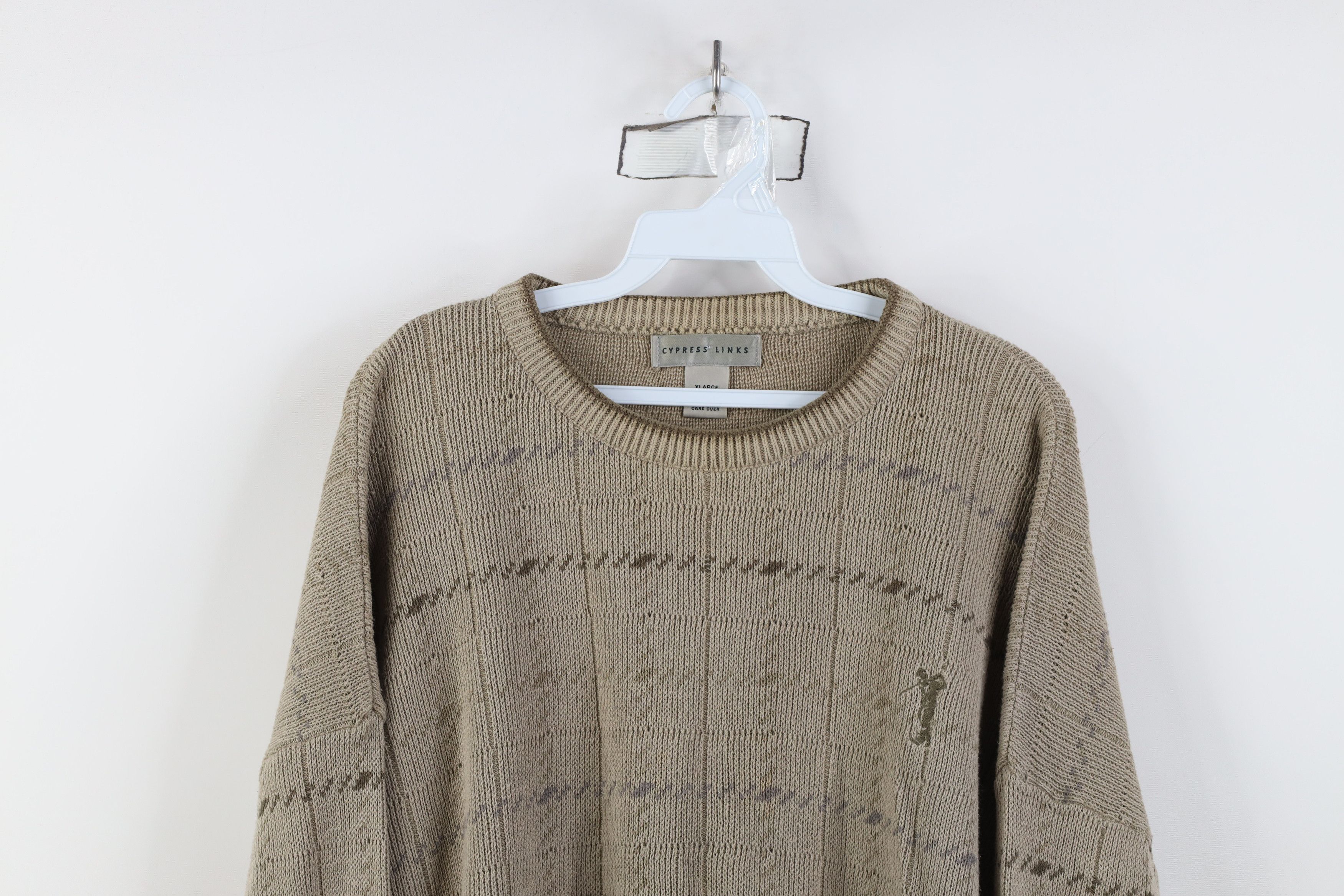 Vintage Vintage 90s Streetwear Ribbed Knit Golf Crewneck Sweater USA Size US XL / EU 56 / 4 - 2 Thumbnail