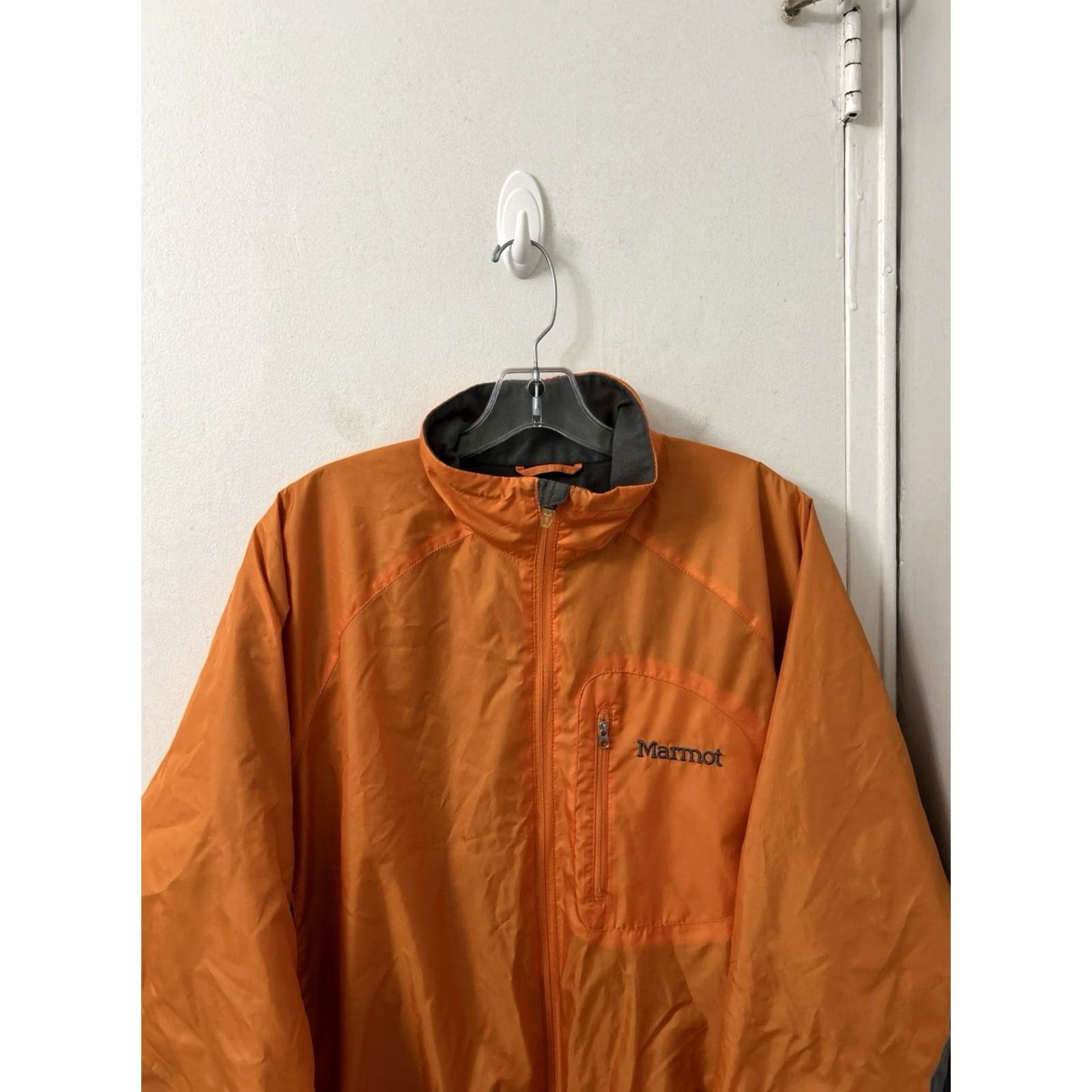 Marmot Marmot Jacket Mens Large Orange Grey Full Zip Windbreaker Fleece Lined Size US L / EU 52-54 / 3 - 2 Thumbnail