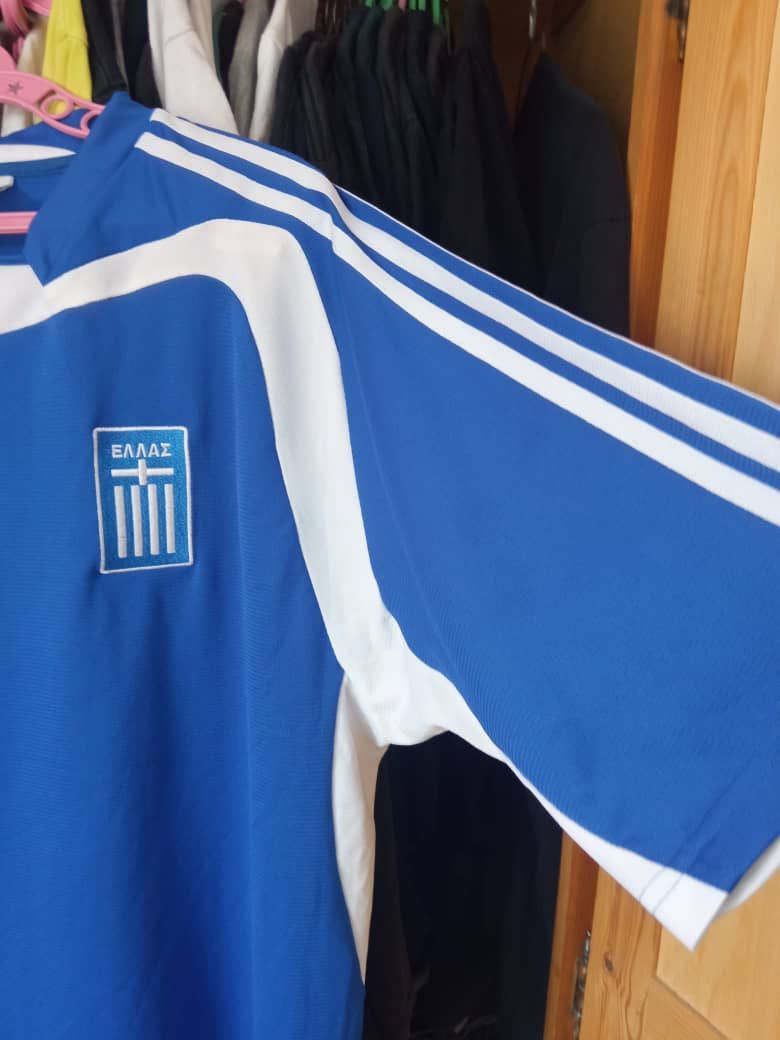 Adidas × Vintage 2004/06 ADIDAS GREECE HOME CHAMPIONS SOCCER JERSEY SHIRT Size US L / EU 52-54 / 3 - 3 Thumbnail