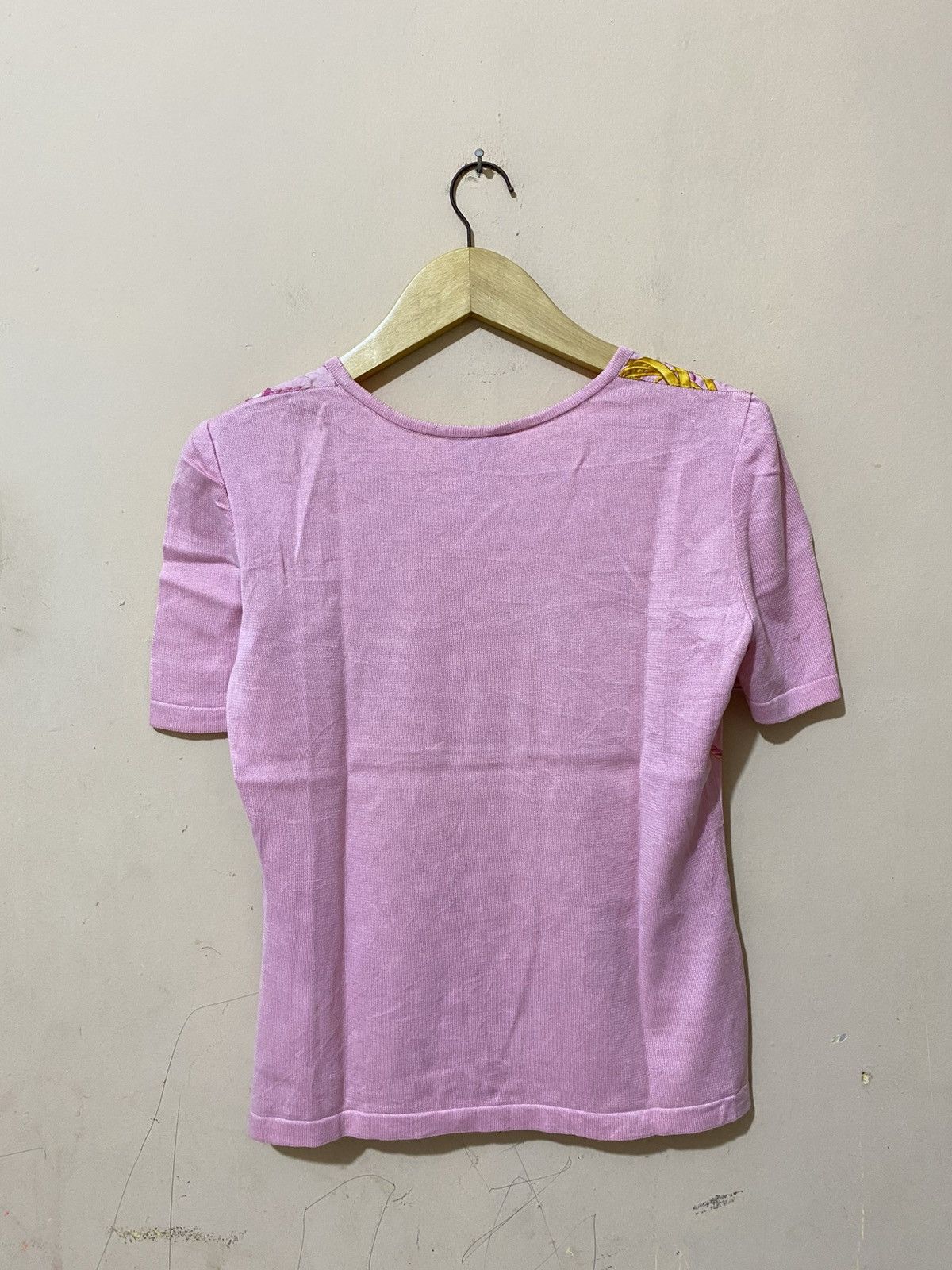 Celine 90s Celine Boroque Tshirt Knit Size XS / US 0-2 / IT 36-38 - 8 Thumbnail