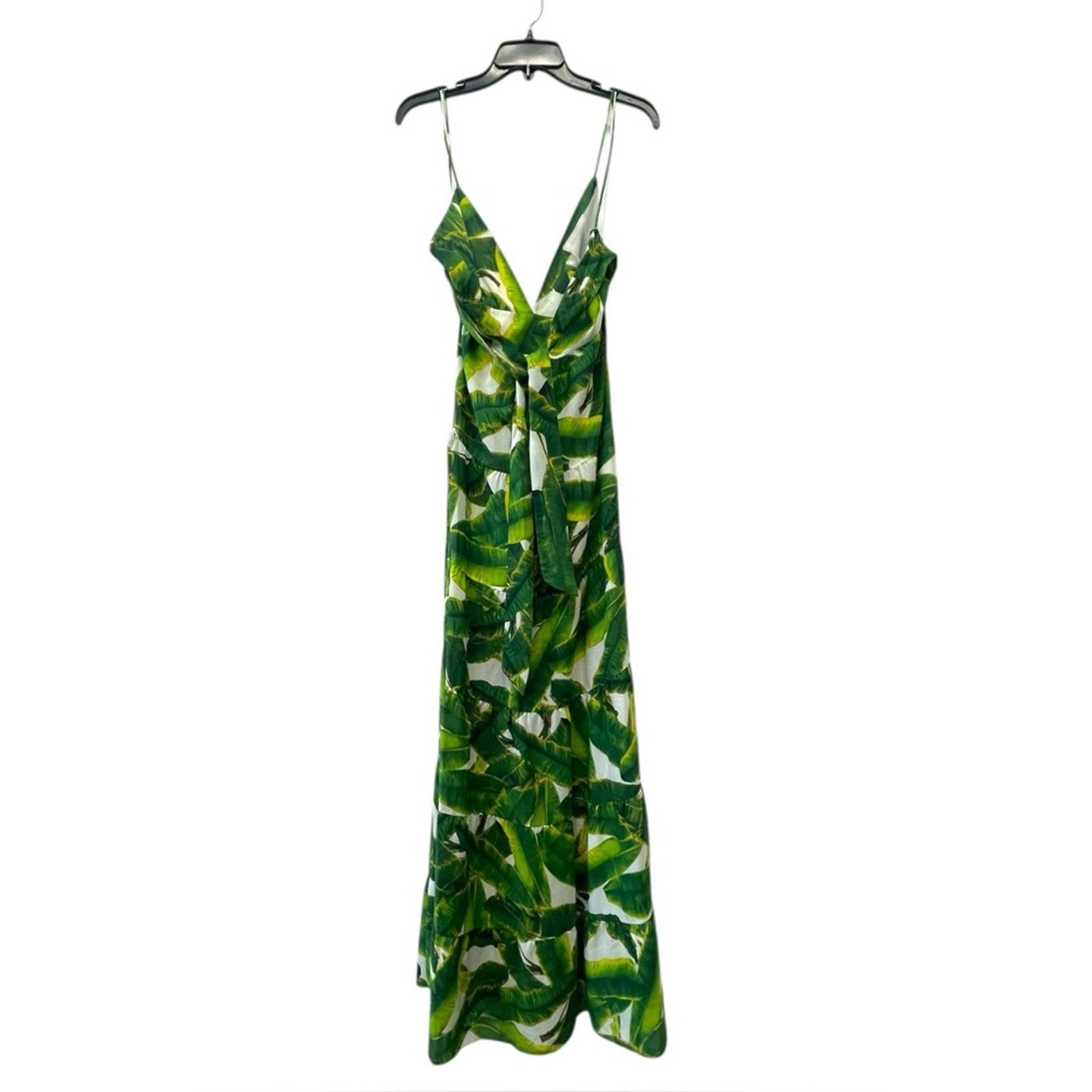 Alice + Olivia NWT Alice+Olivia Karolina Tie Back Maxi Dress Palm Off White Size M / US 6-8 / IT 42-44 - 4 Thumbnail
