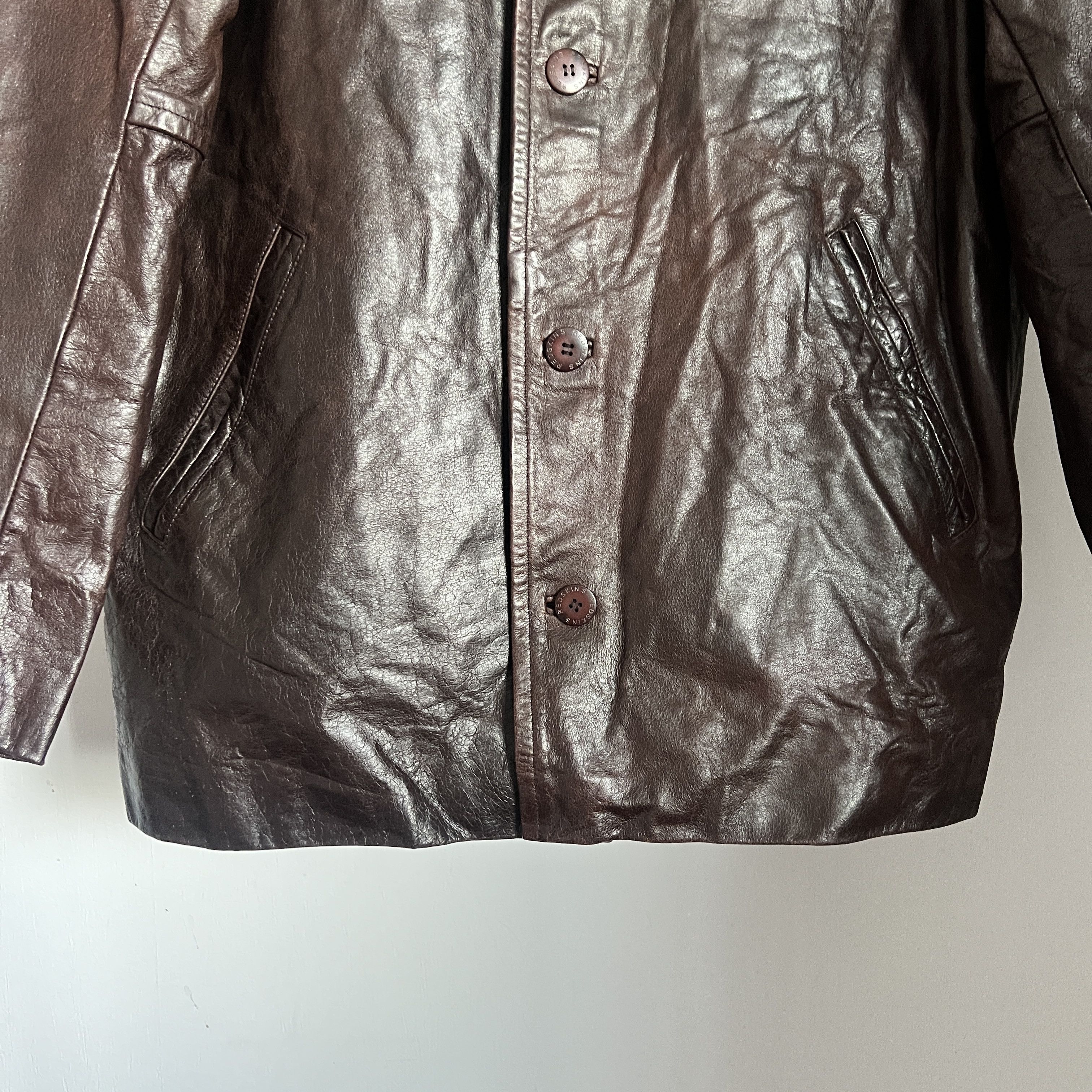 Johnson Motors × NFL Men's REDSKINS 100% Leather Brown Jacket Size XL Size US XL / EU 56 / 4 - 8 Thumbnail