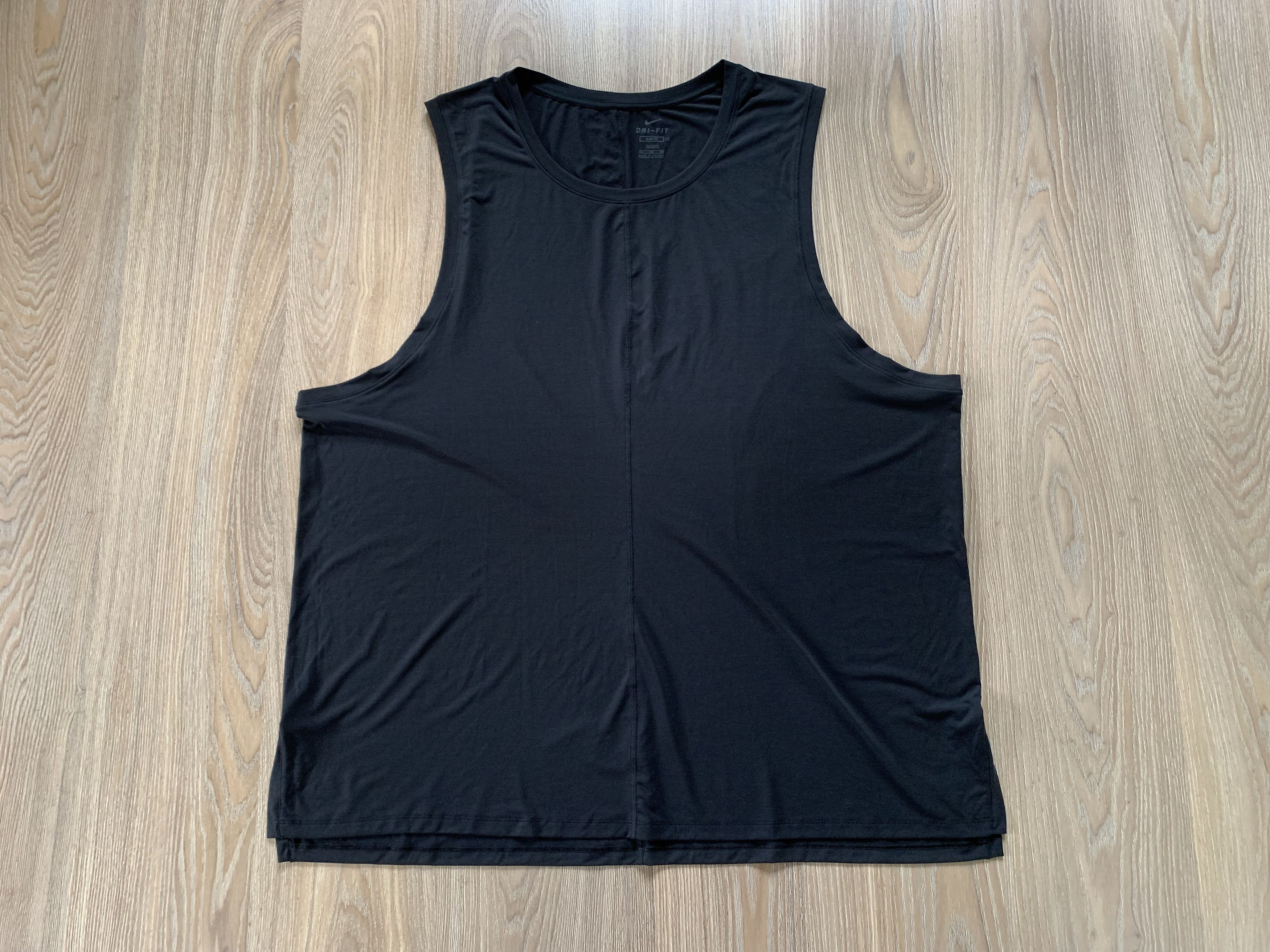 Nike Nike Slim Fit Black Tank Top Sleeveless Size US XXL / EU 58 / 5 - 2 Thumbnail