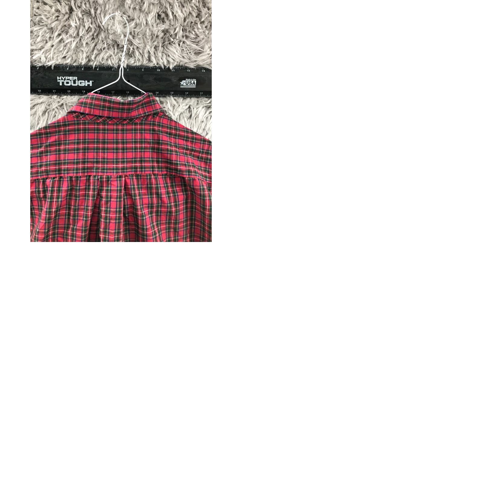 Club Room Club Room Shirt Mens Size 16.5 Red Plaid Long Sleeve Button Down Collar Size US XL / EU 56 / 4 - 9 Thumbnail