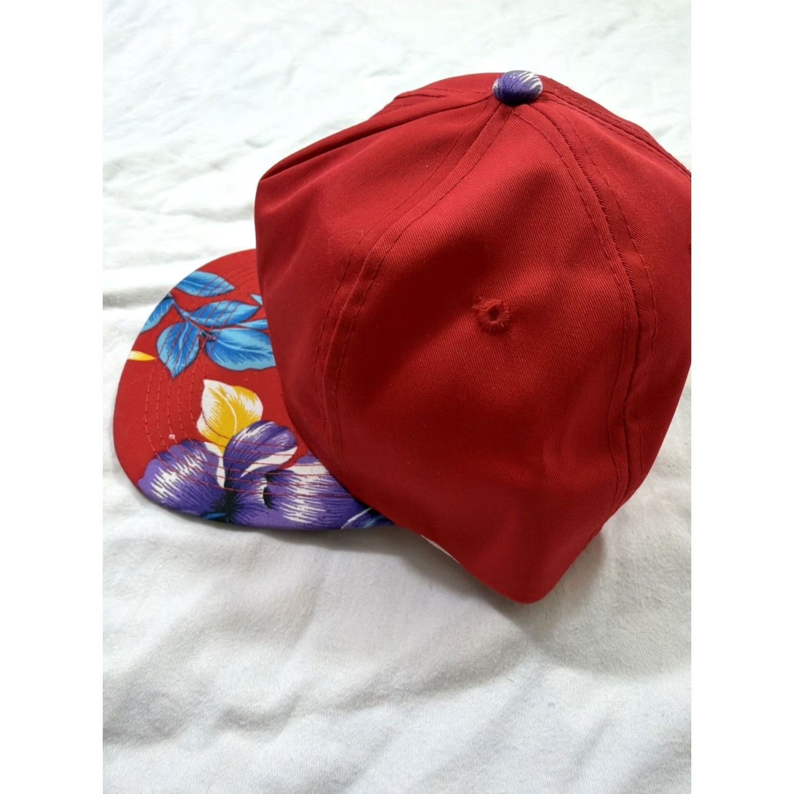 Vintage VINTAGE Hoxer SnapBack Hat Red Floral Carson City A-1 Sierra Welding Adjustable Men Size ONE SIZE - 6 Thumbnail