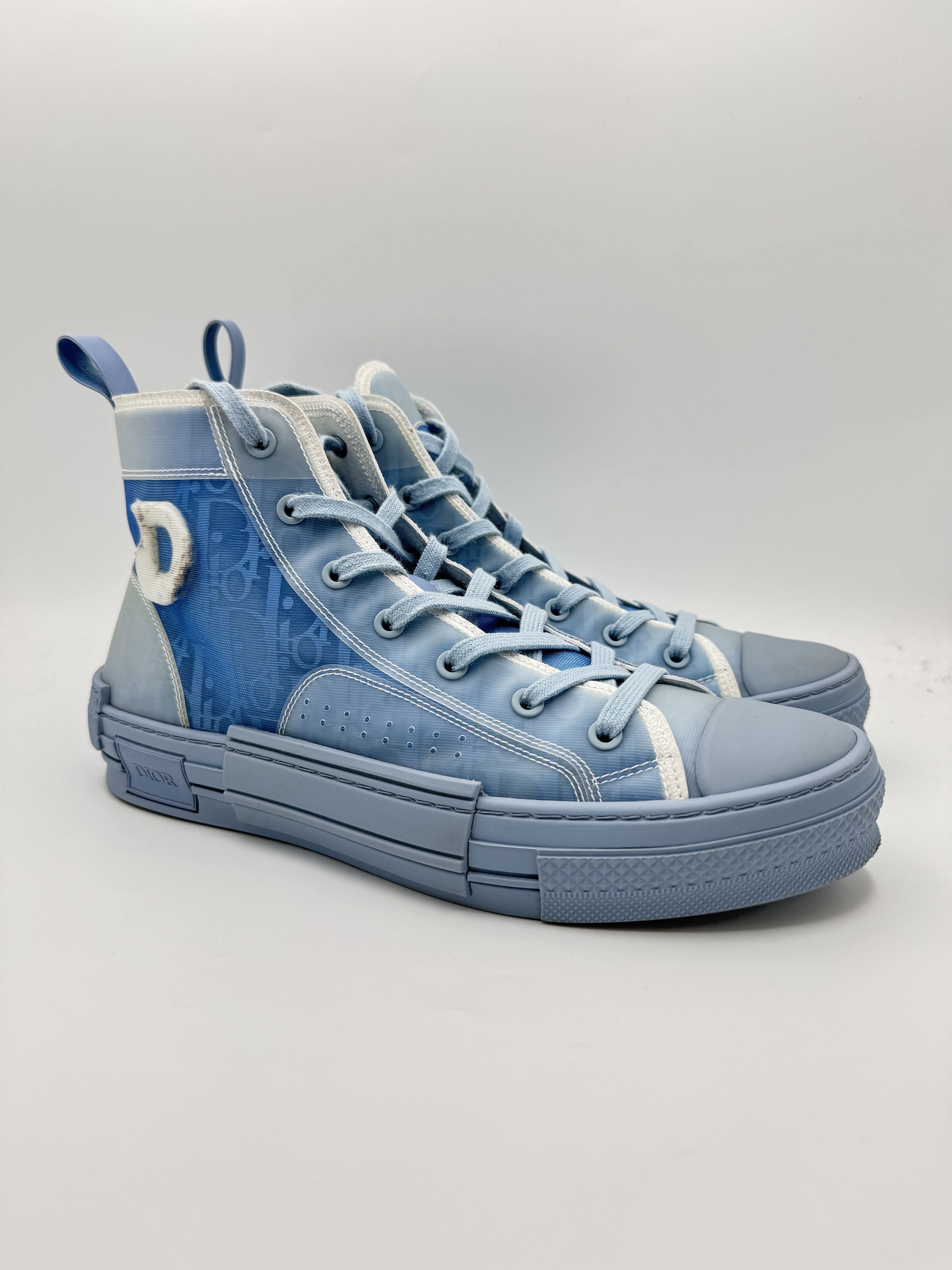 希少コラボ【Dior x Denim Tears】Sneaker B23 High-Top Sneaker Dior x Denim Tears Men's Dior Tears B23 Blue Dior Oblique