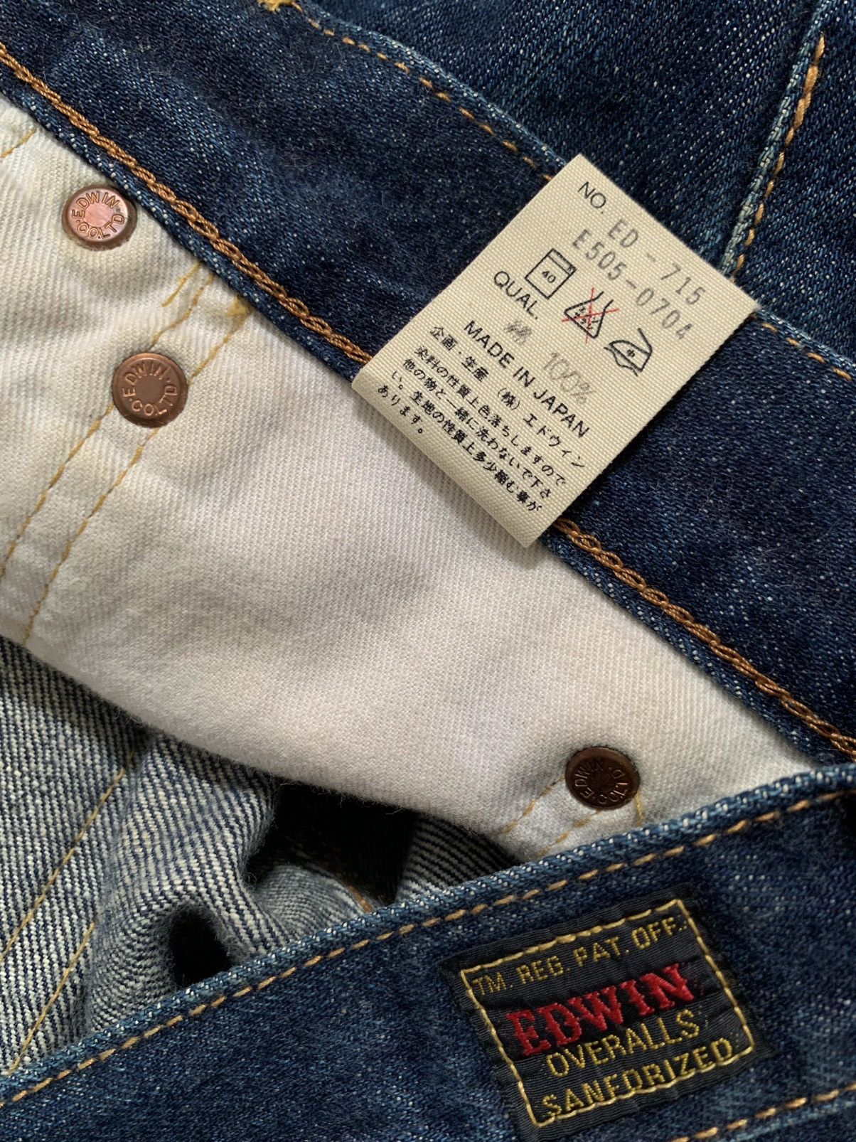 Edwin Edwin selvedge overalls sanforized jeans Size US 31 - 8 Thumbnail