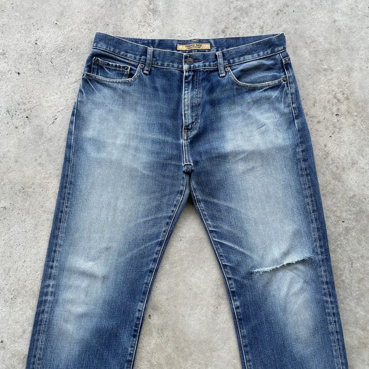 Japanese Brand × Jean × Vintage W36x33💥 Vintage Japanese Faded Distressed Jeans Denim Pants Size US 36 / EU 52 - 3 Thumbnail