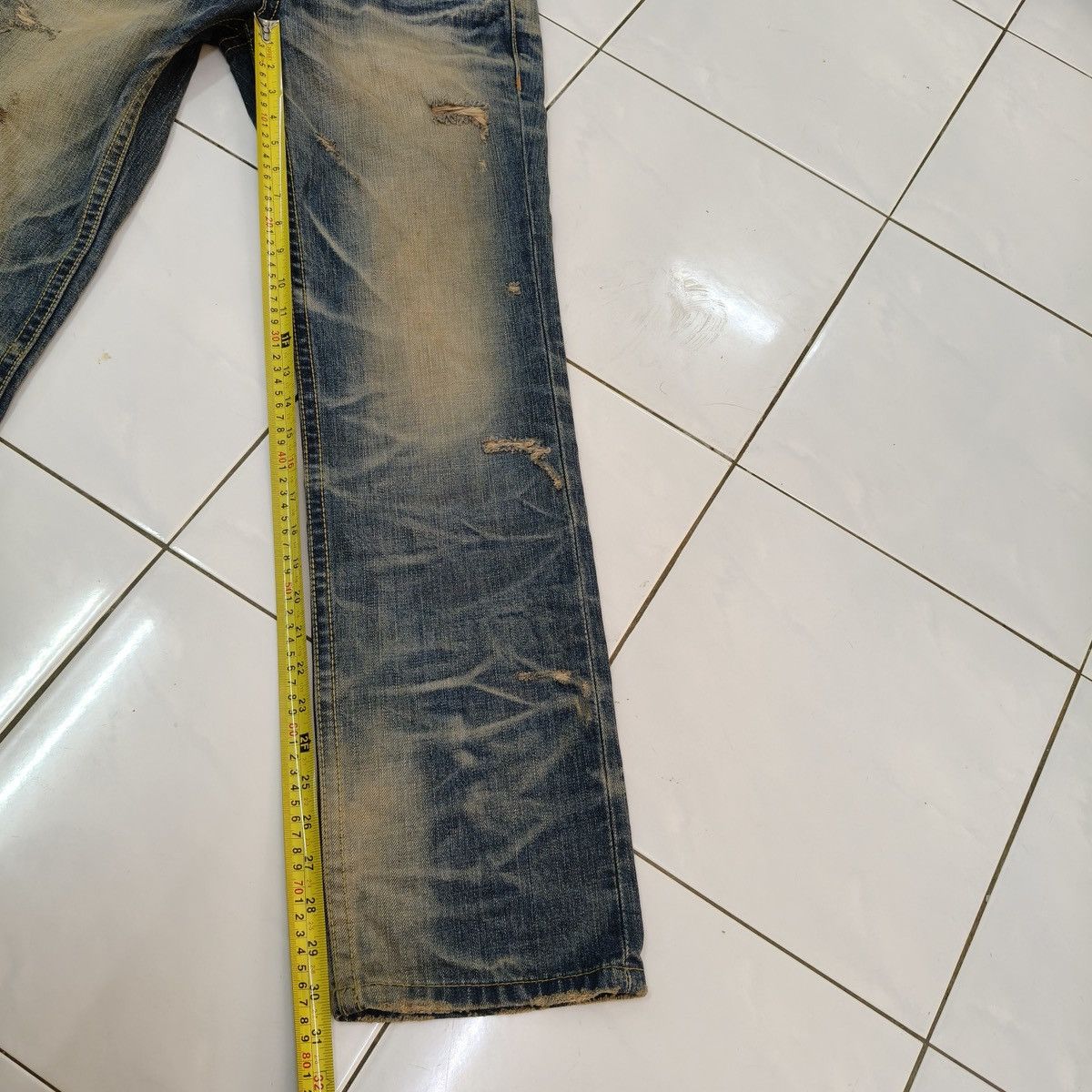 Japanese Brand Vintage Japanese Lolita Jeans Mud Wash Distressed Denim Size US 28 / EU 44 - 14 Thumbnail