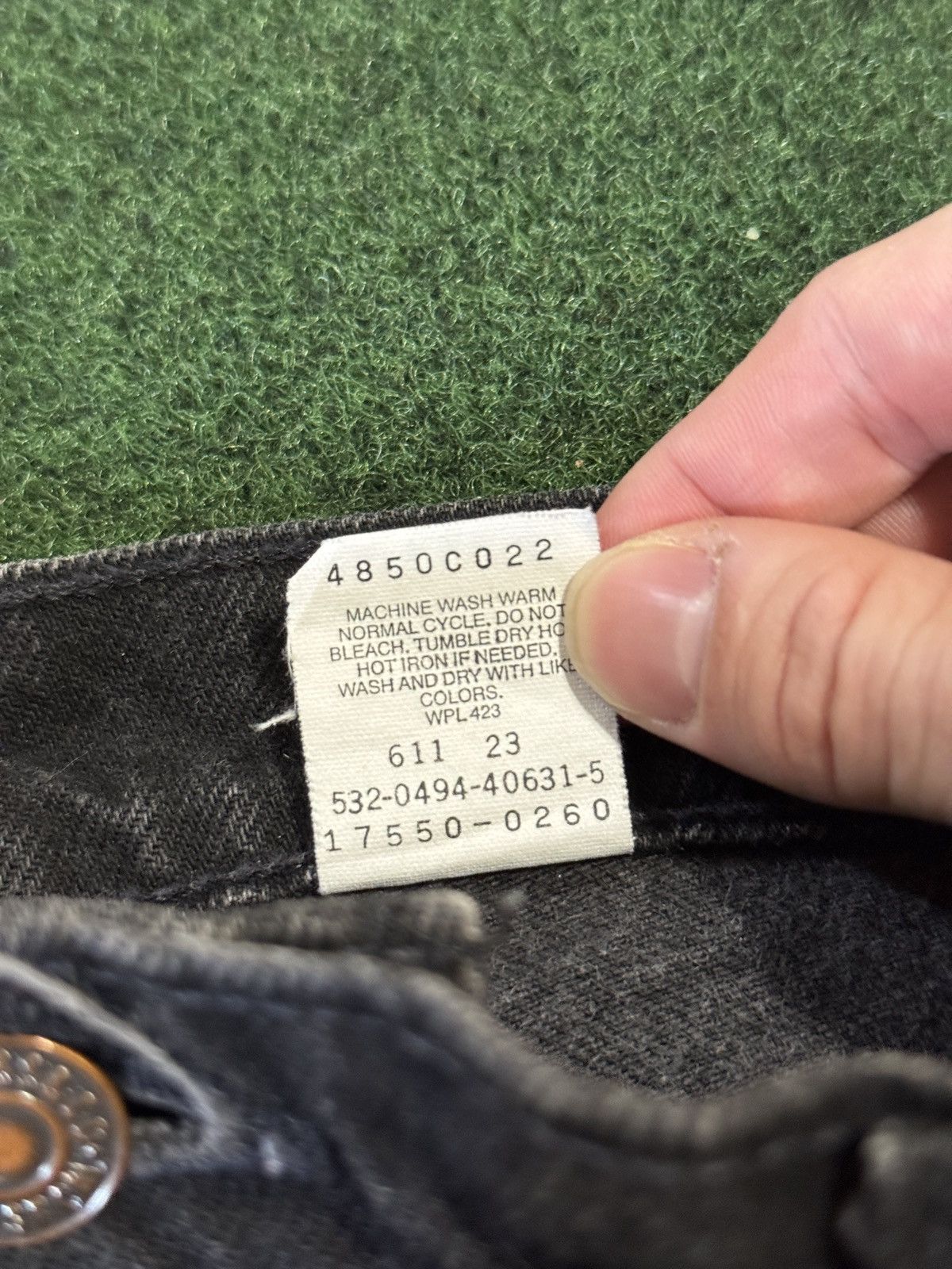 Levi's × Levi's Vintage Clothing × Vintage Vintage 90s Levi’s 550 Relaxed Fit Dark Wash Wide Leg Jeans Size US 32 / EU 48 - 6 Thumbnail